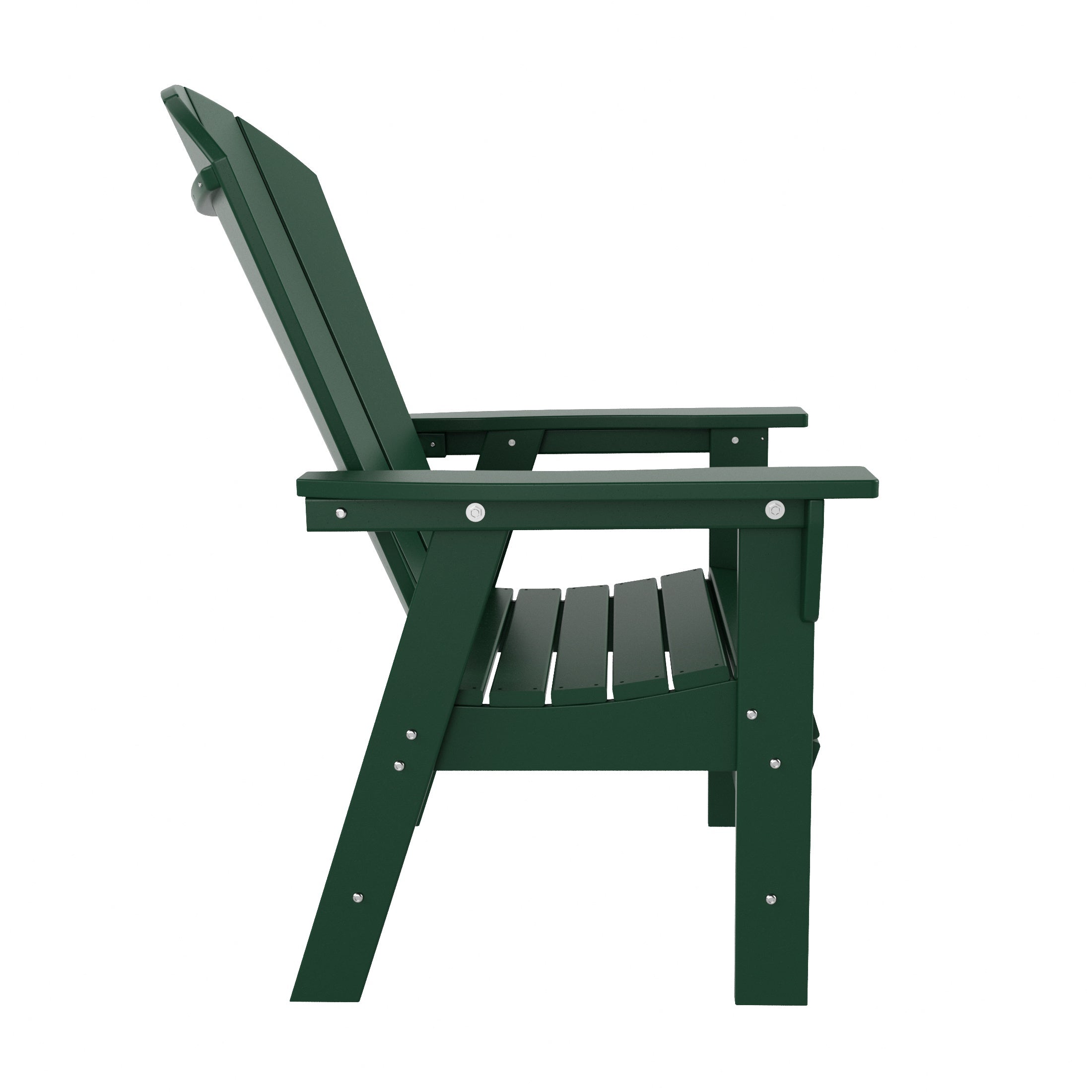 Paradise Malibu Outdoor Patio HDPE Plastic Adirondack Dining Chair