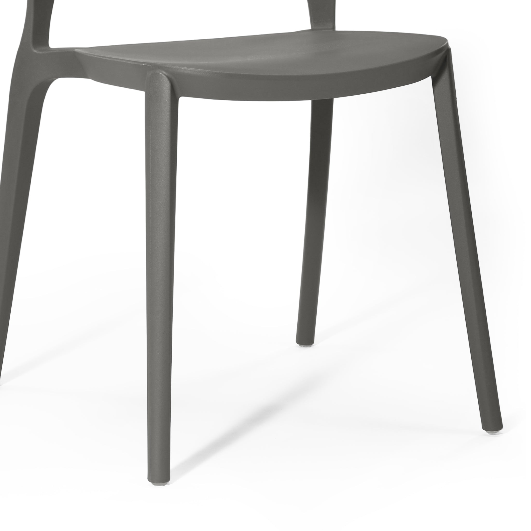 Sunshine Outdoor Modern Stackable Plastic Patio Dining Side Chairs (Set of 4)