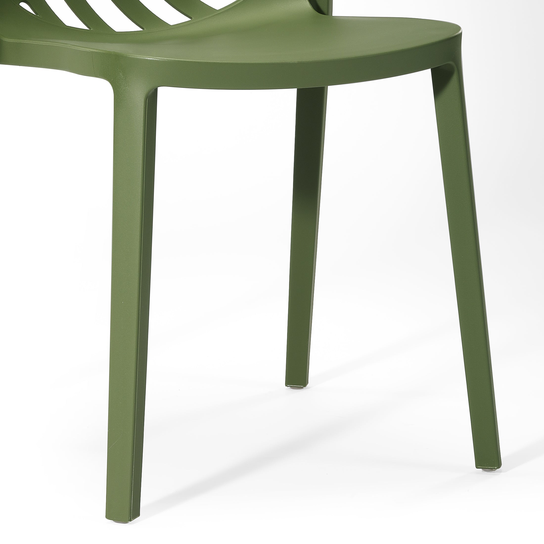 Sunshine Outdoor Modern Stackable Polypropylene Plastic Patio Bistro Dining Side Chairs (Set of 2)
