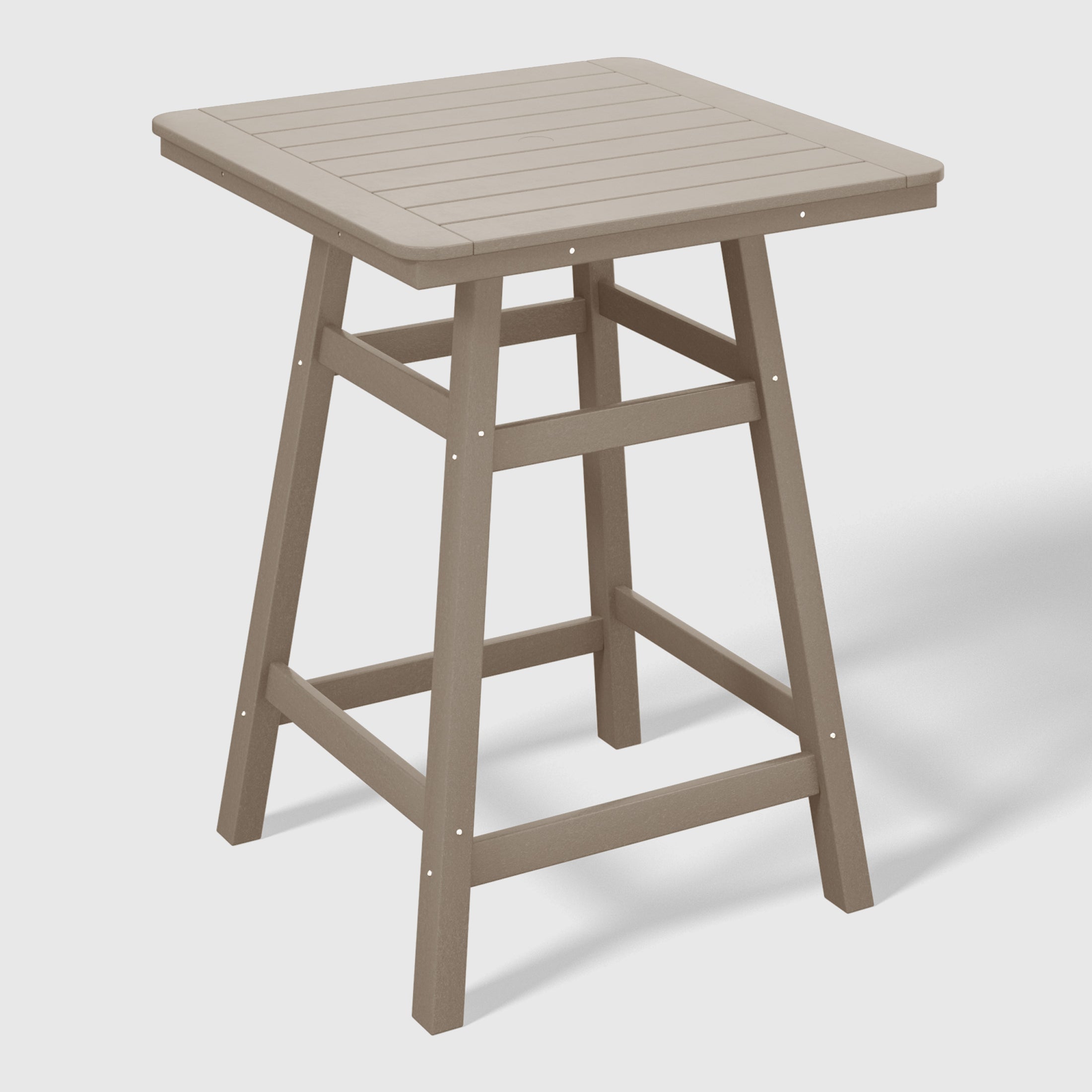 Paradise 5-Piece HDPE Outdoor Patio Dining Bar Bistro Table Set with Counter High Bar Stool