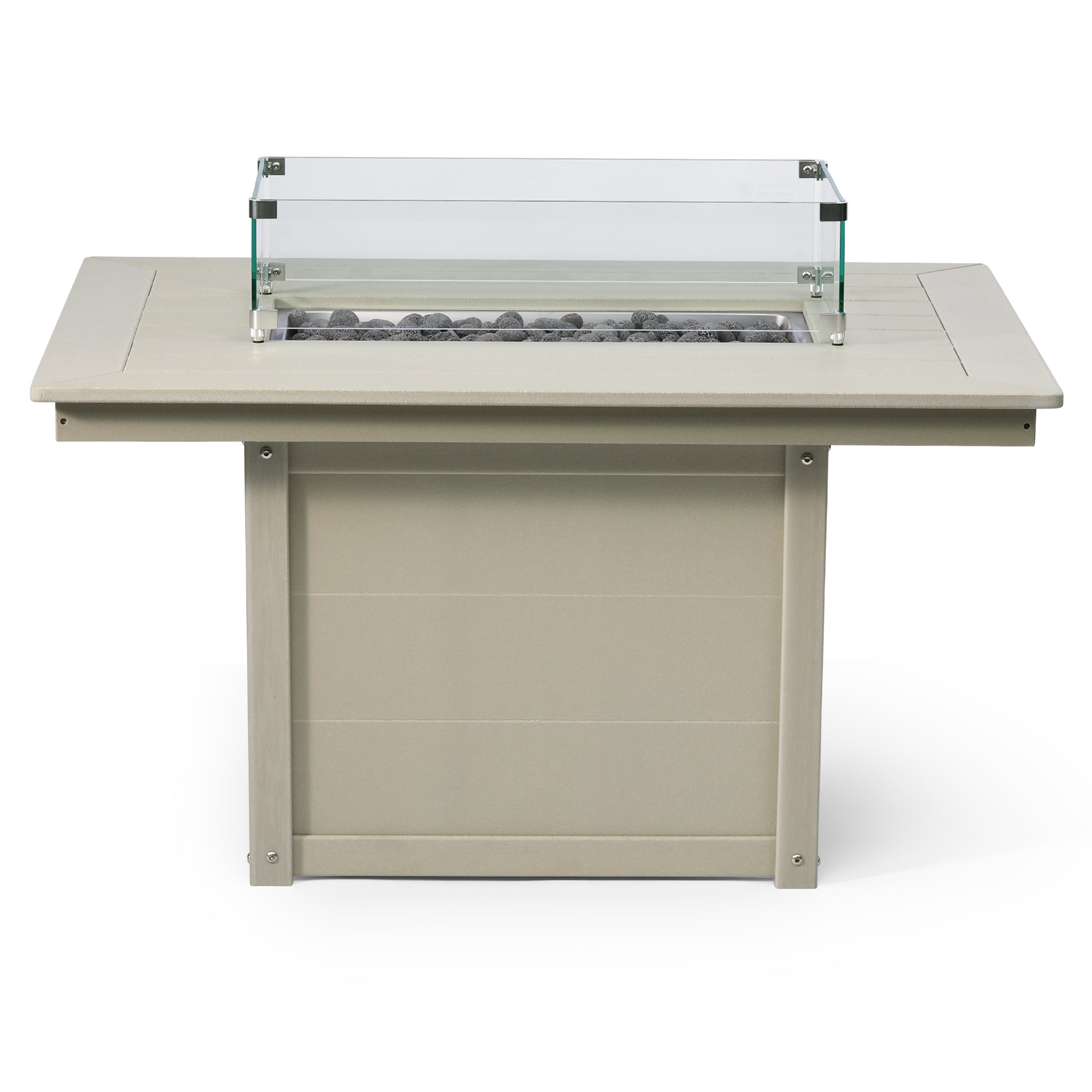 Sol 46" Modern Outdoor 55,000 BTU Patio Gas Propane Rectangle Deck Fire Pit Table