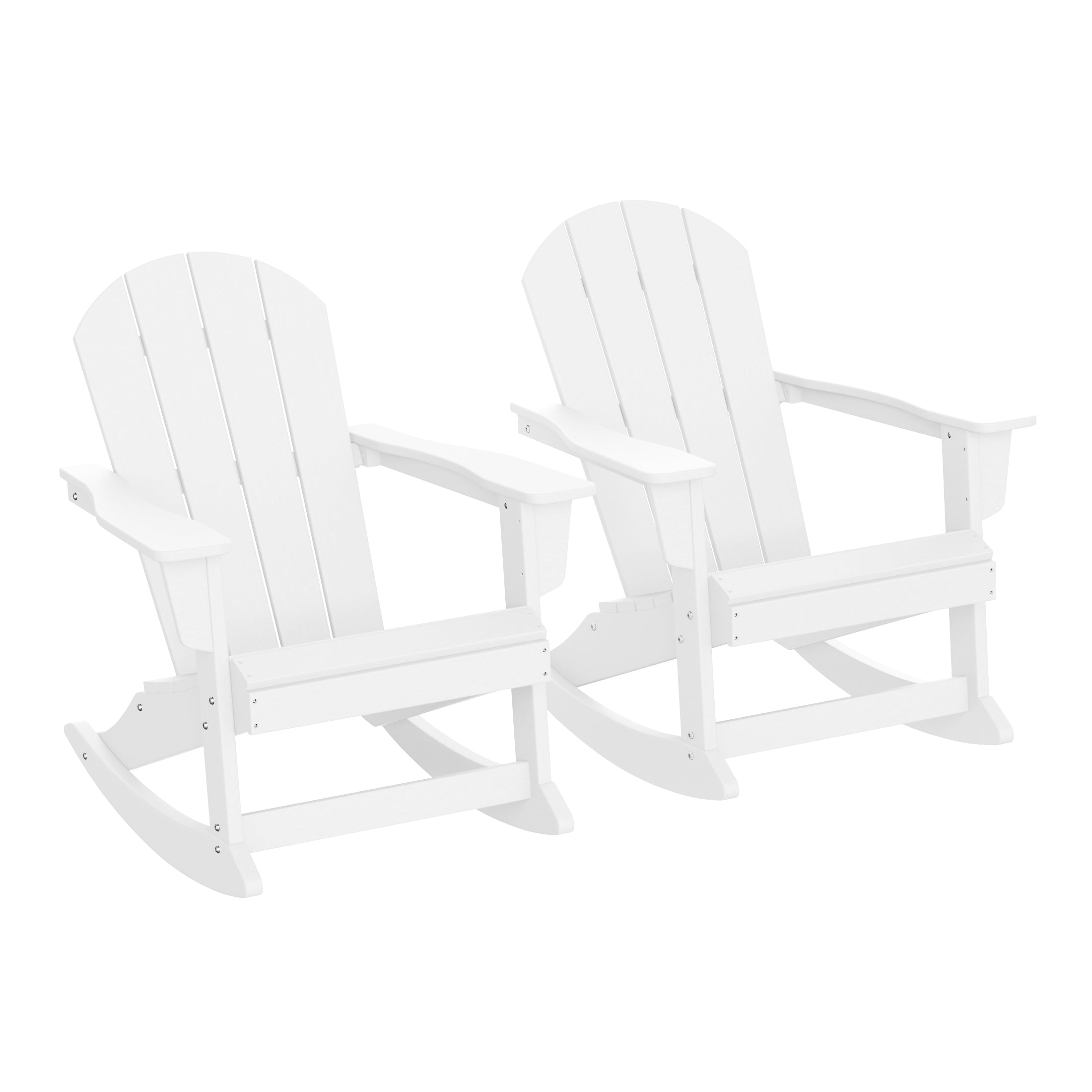 Paradise 2 piece set Outdoor / Patio Poly Adirondack rocking chairs ( 2 seater )