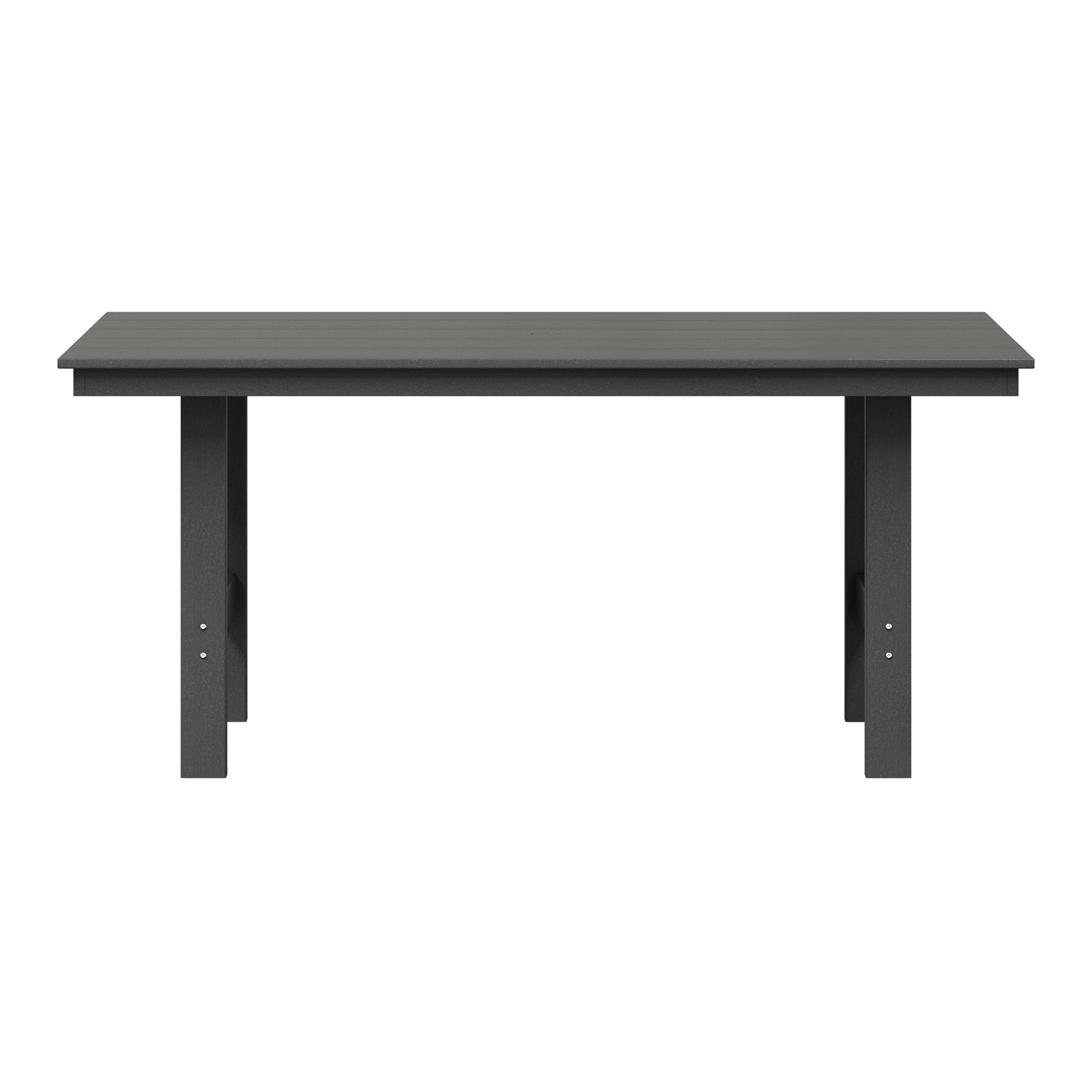 Palms Outdoor Modern HDPE 66" Wide Rectangle Patio Dining Table for 6