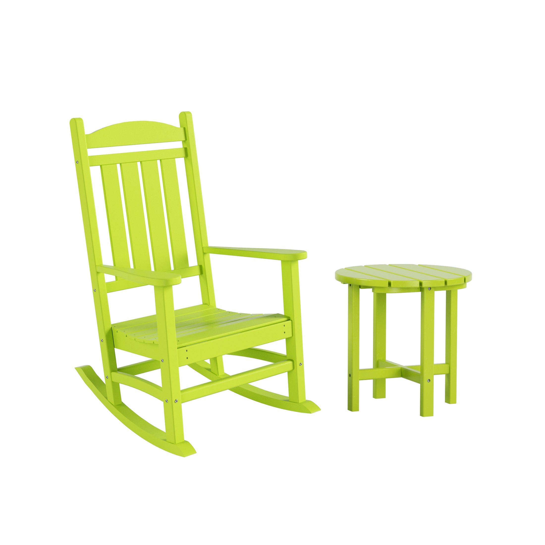 Paradise Outdoor Patio Porch Rocking Chair with Side Table Set