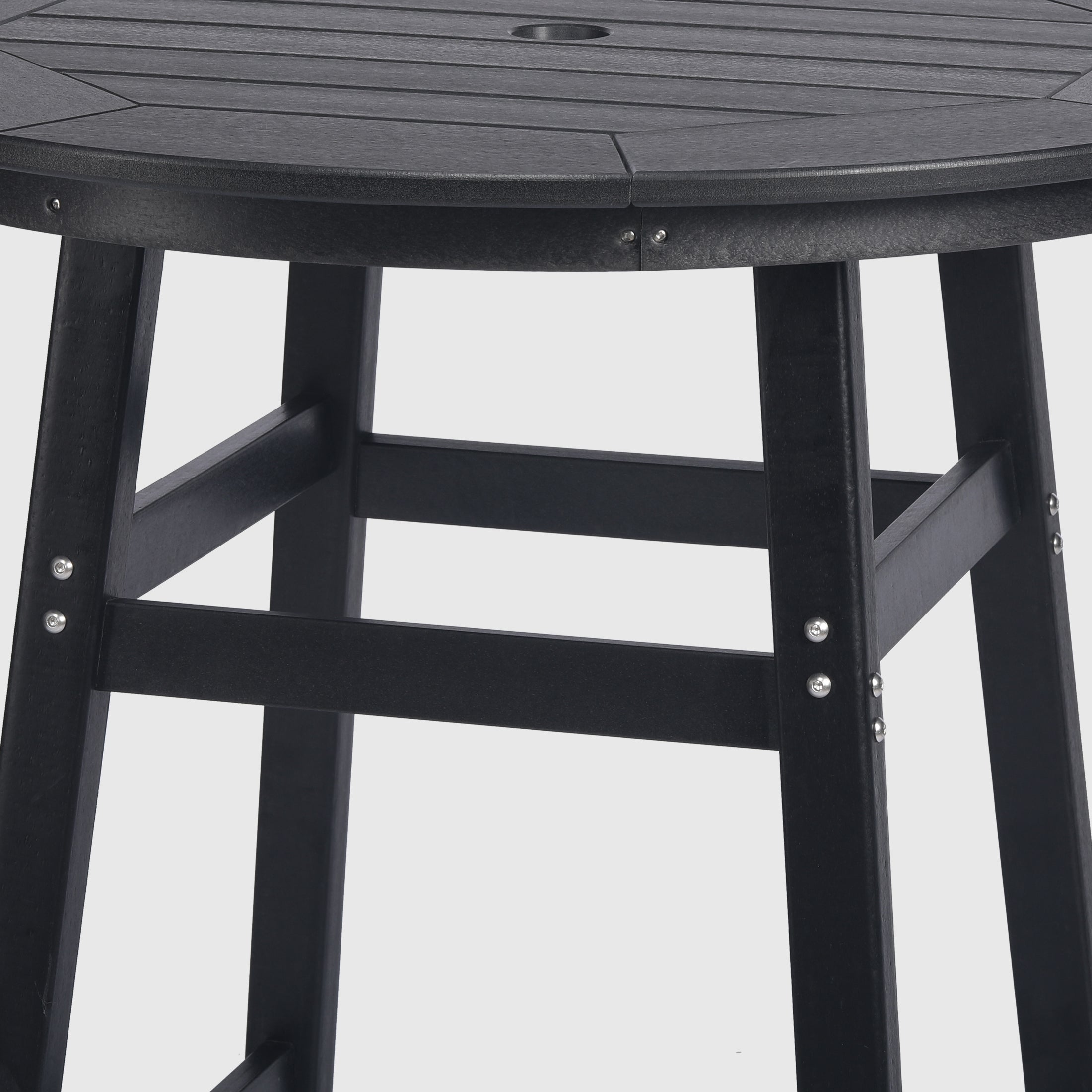Paradise 5-Piece HDPE Outdoor Patio Dining Bar Bistro Table Set with Bar Stools