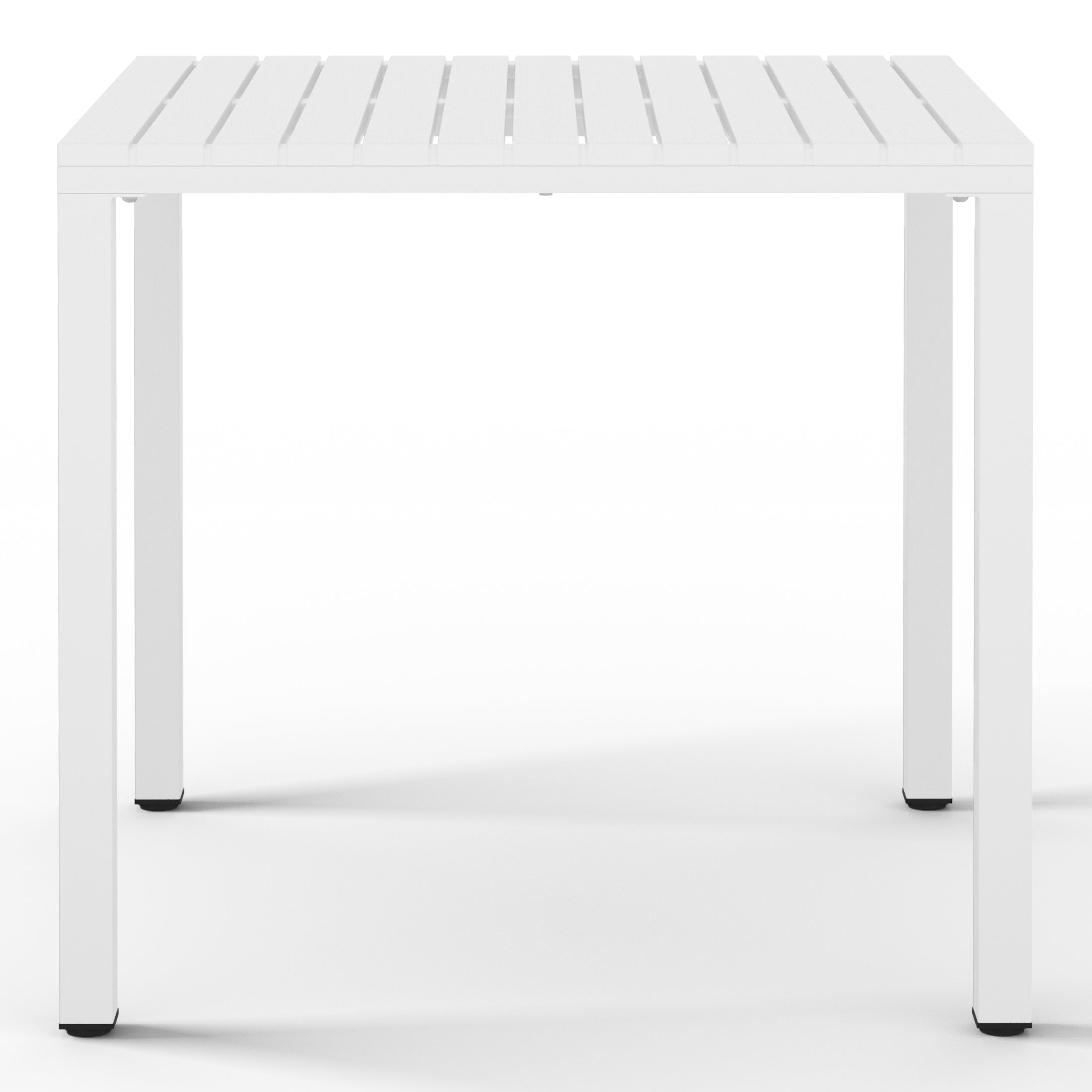 Sunshine 31.5" Iron Metal Frame Outdoor Square Patio Dining Table