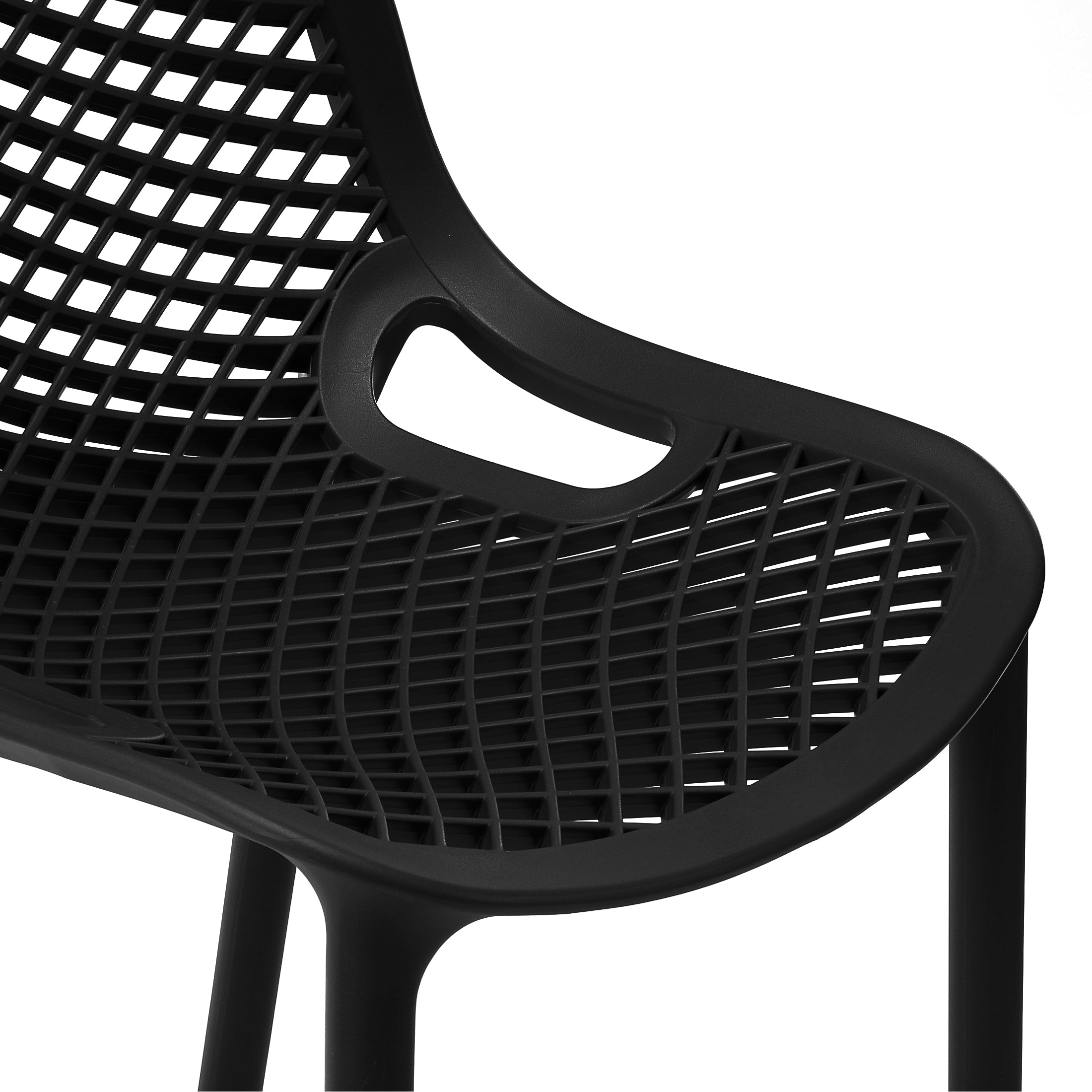 Sunshine 41.75" Outdoor Modern Polypropylene Plastic Patio Bar Height Stools (Set of 2)