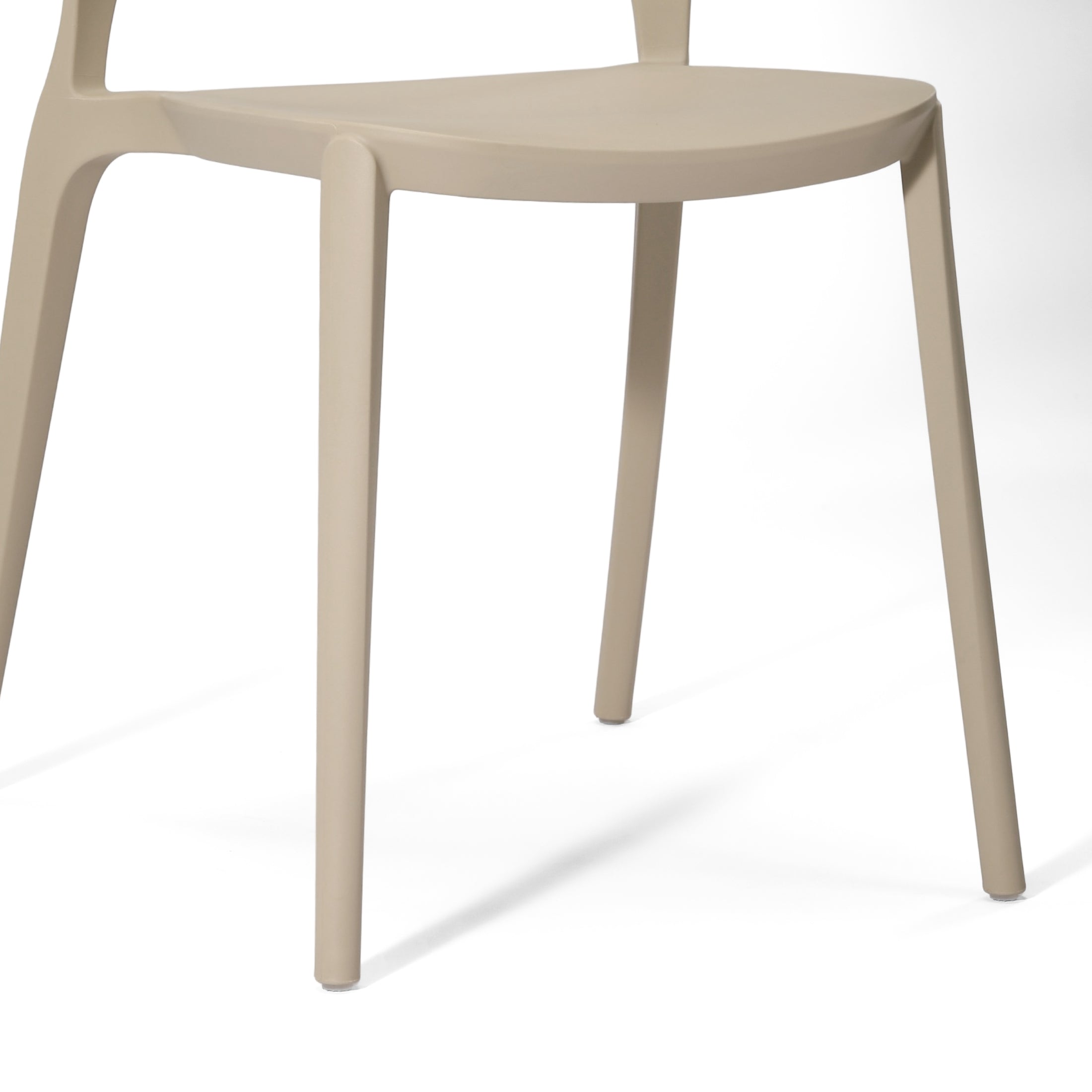Sunshine Outdoor Modern Stackable Plastic Patio Dining Side Chairs (Set of 2)