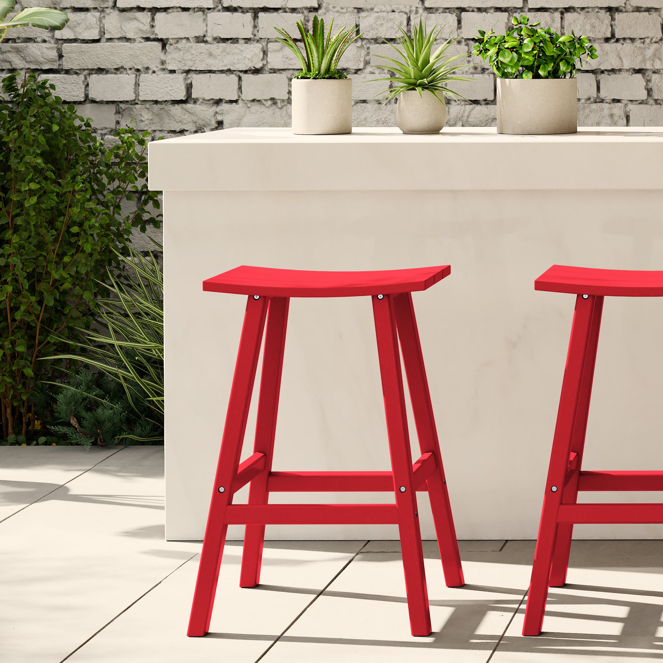 Paradise Westintrends 29" height Outdoor / Patio Saddle bar stool