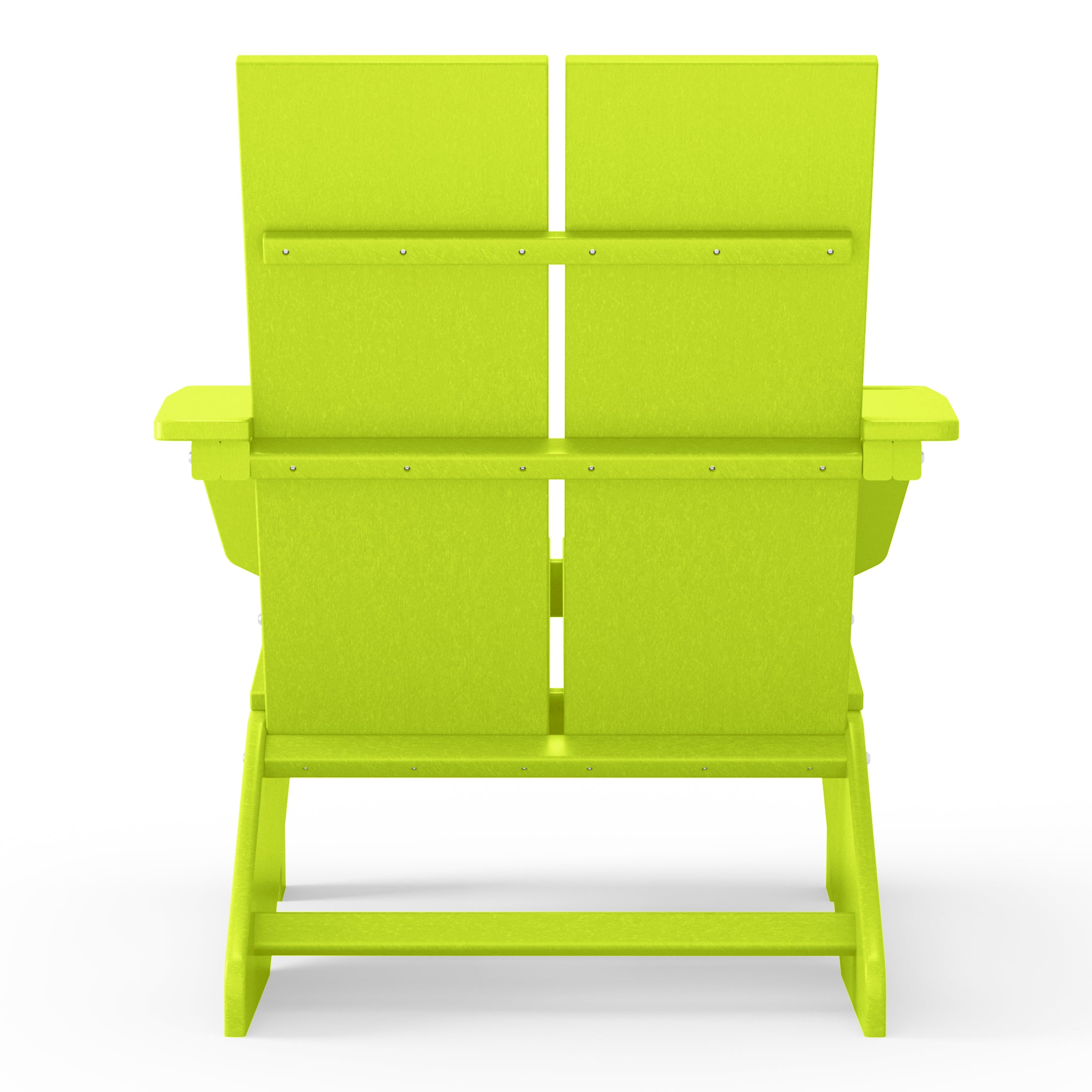 Seaview Outdoor HDPE Modern Adirondack Chair with Cup Holder