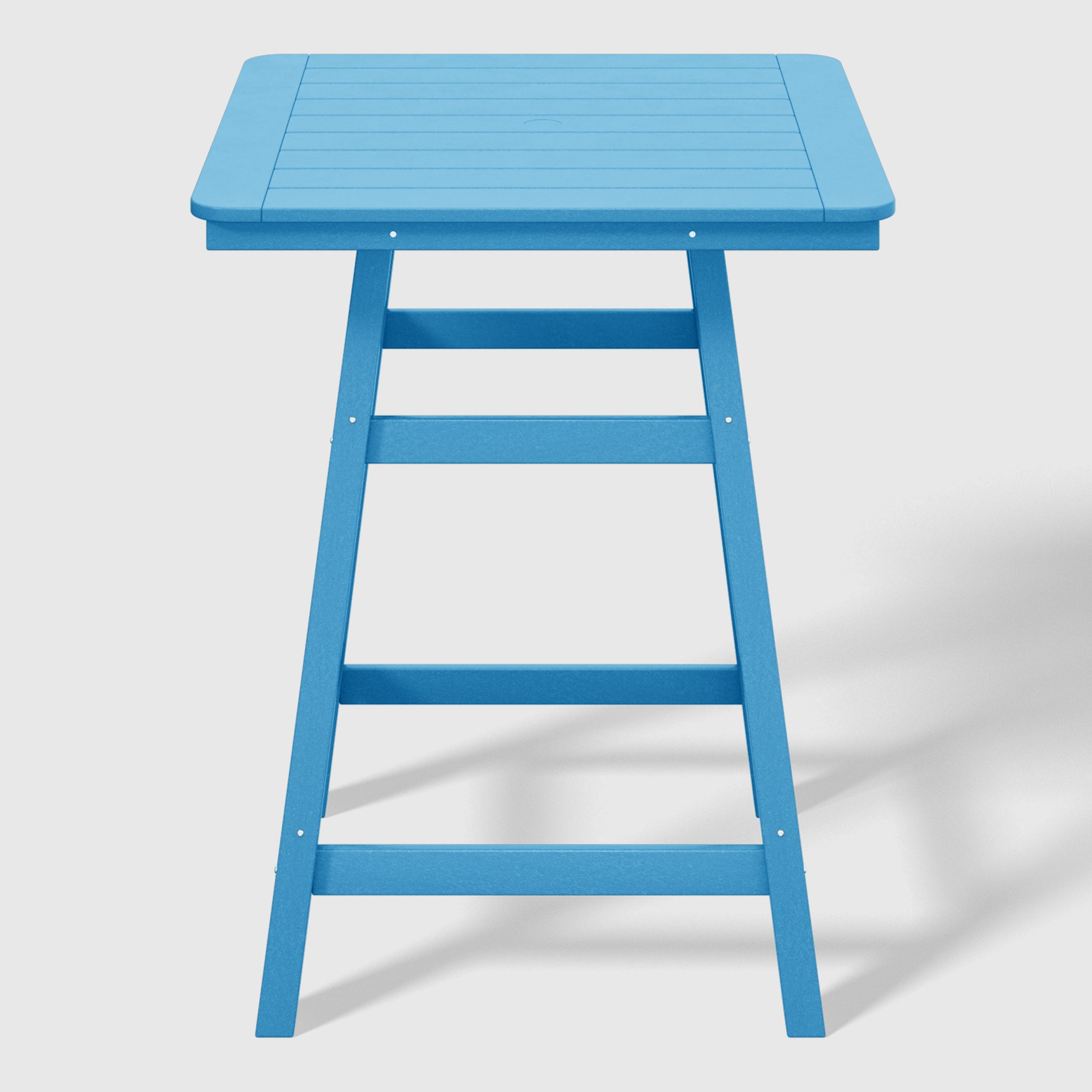 Paradise 30" Square Outdoor Patio Counter High Bistro Bar Table With Umbrella Hole