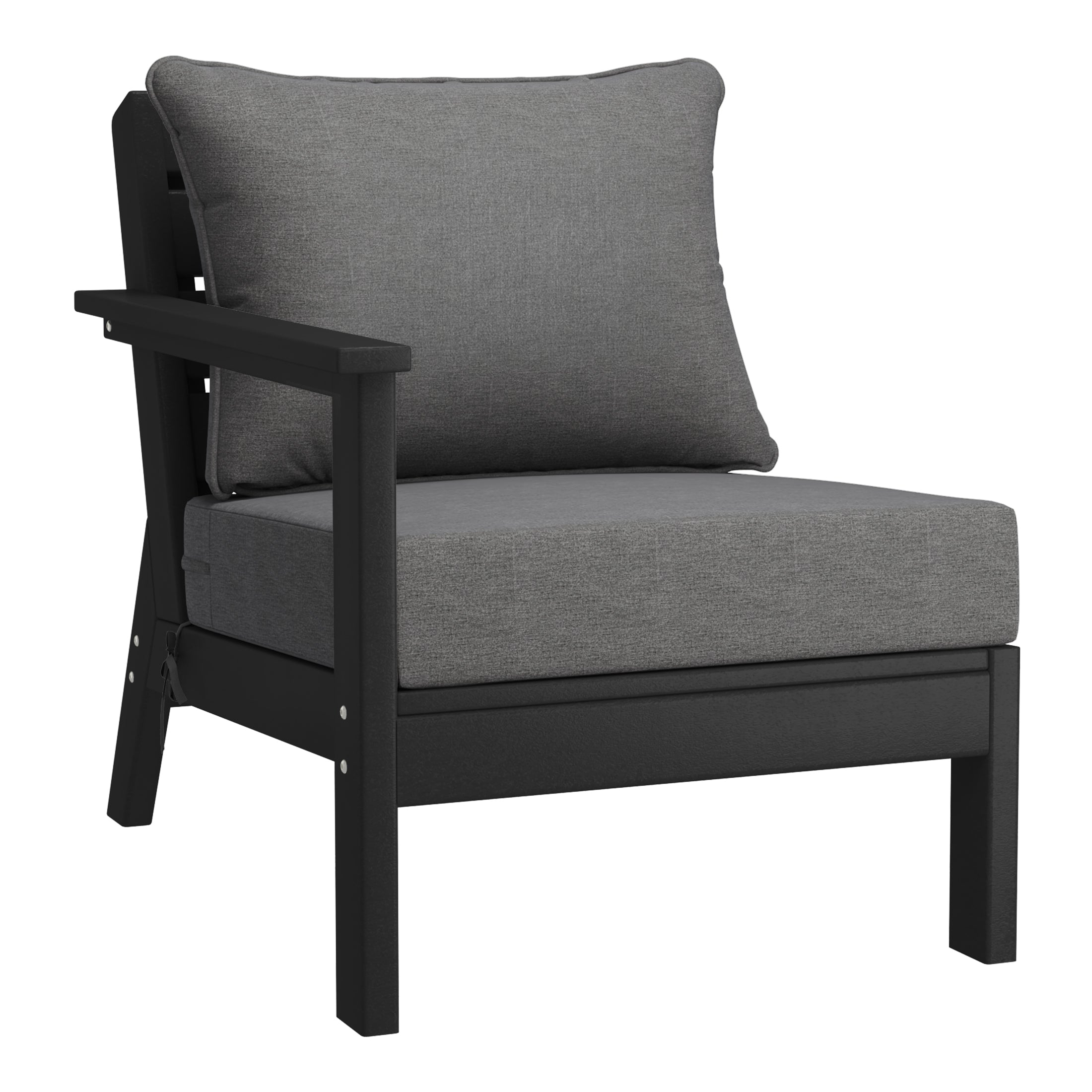 Portsmouth Outdoor Patio HDPE Sectional Sofa with Patio Cushions