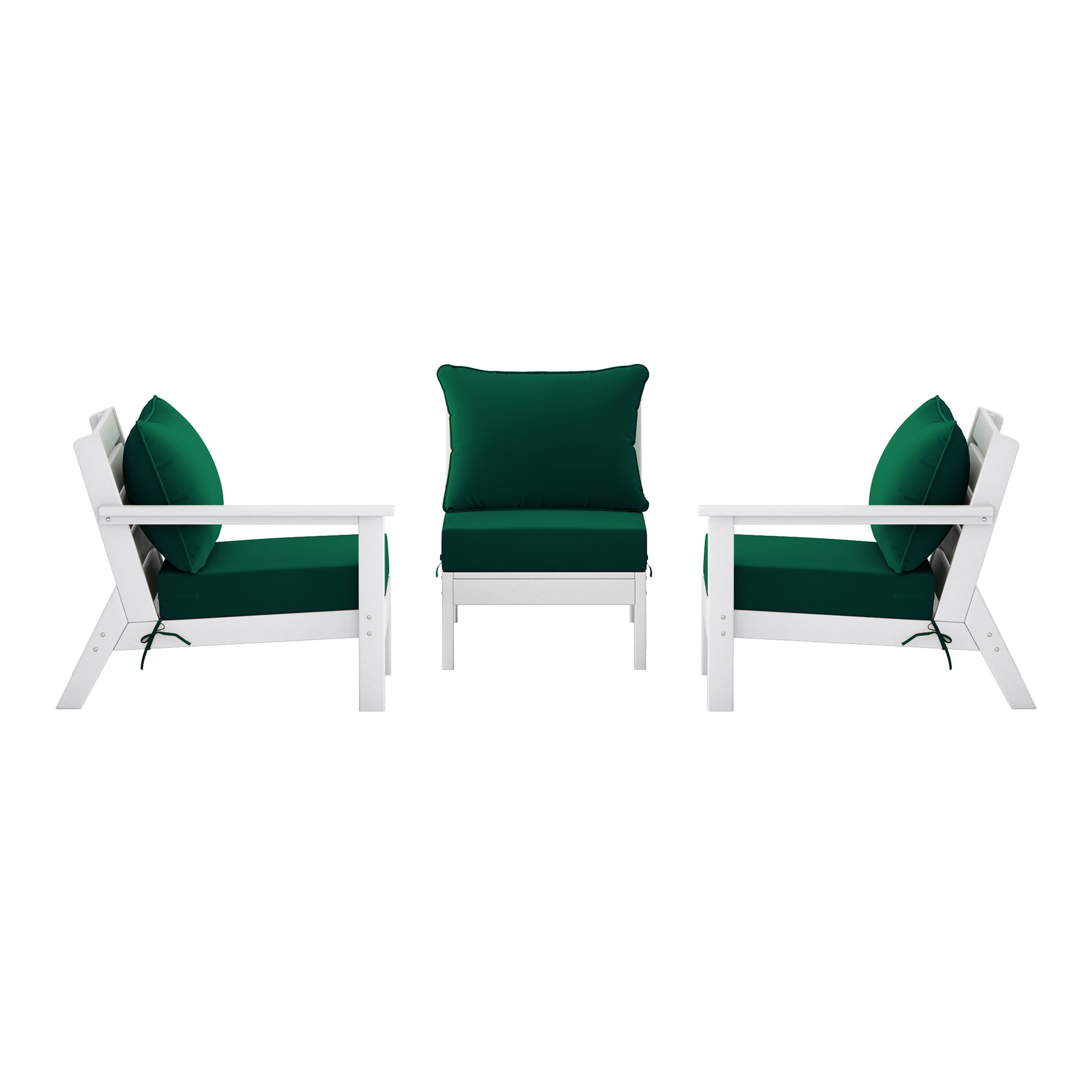 Portsmouth Outdoor Patio HDPE Sectional Sofa with Patio Cushions