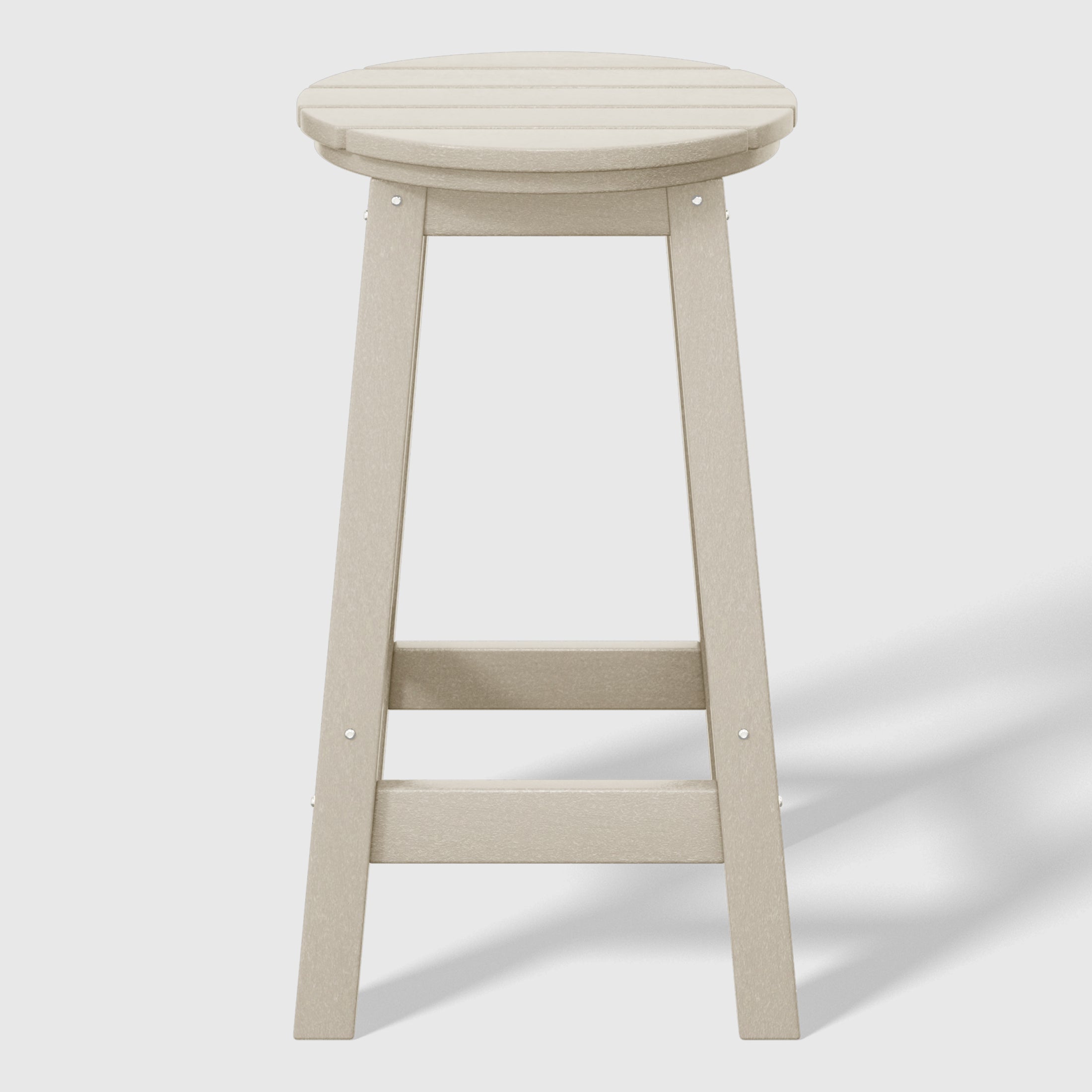 Paradise 24" HDPE Outdoor Patio Round Counter Height Bar Stool Set of 3