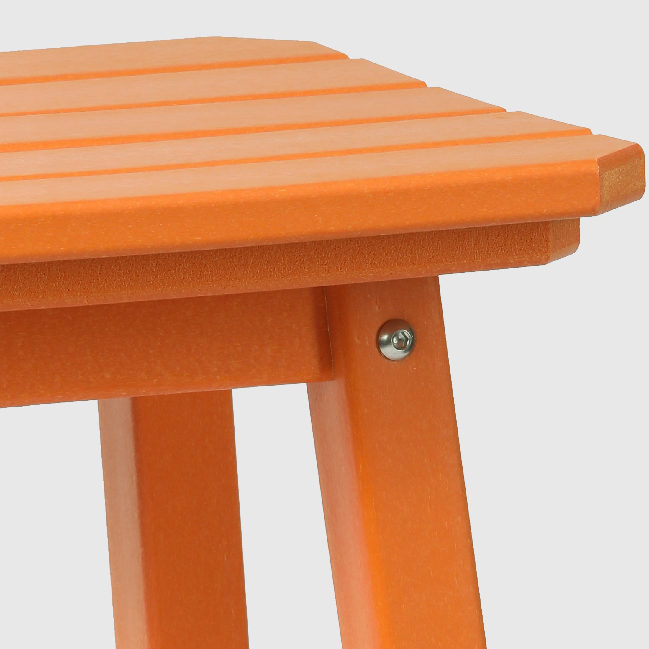 Paradise 24" HDPE Outdoor Patio Counter High Backless Square Bar Stools Set of 2