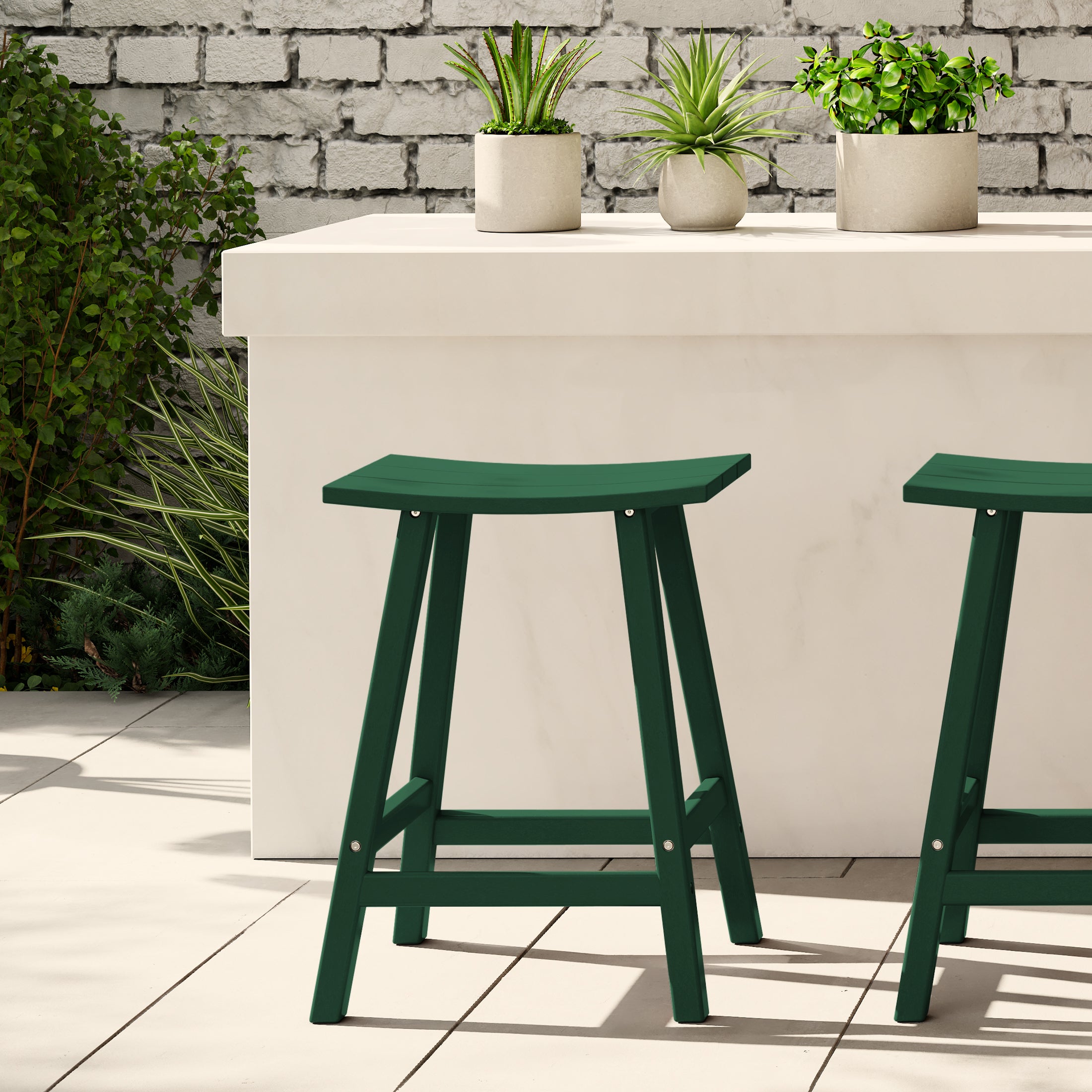 Paradise 24" height Outdoor / Patio Saddle bar stool
