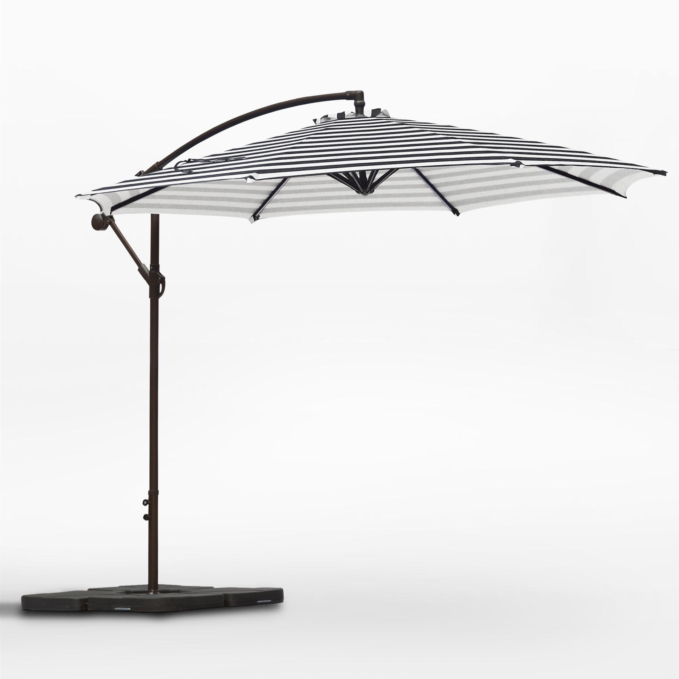 Elm 10 ft. Outdoor / Patio Cantilever Hanging Umbrella with weight base kit