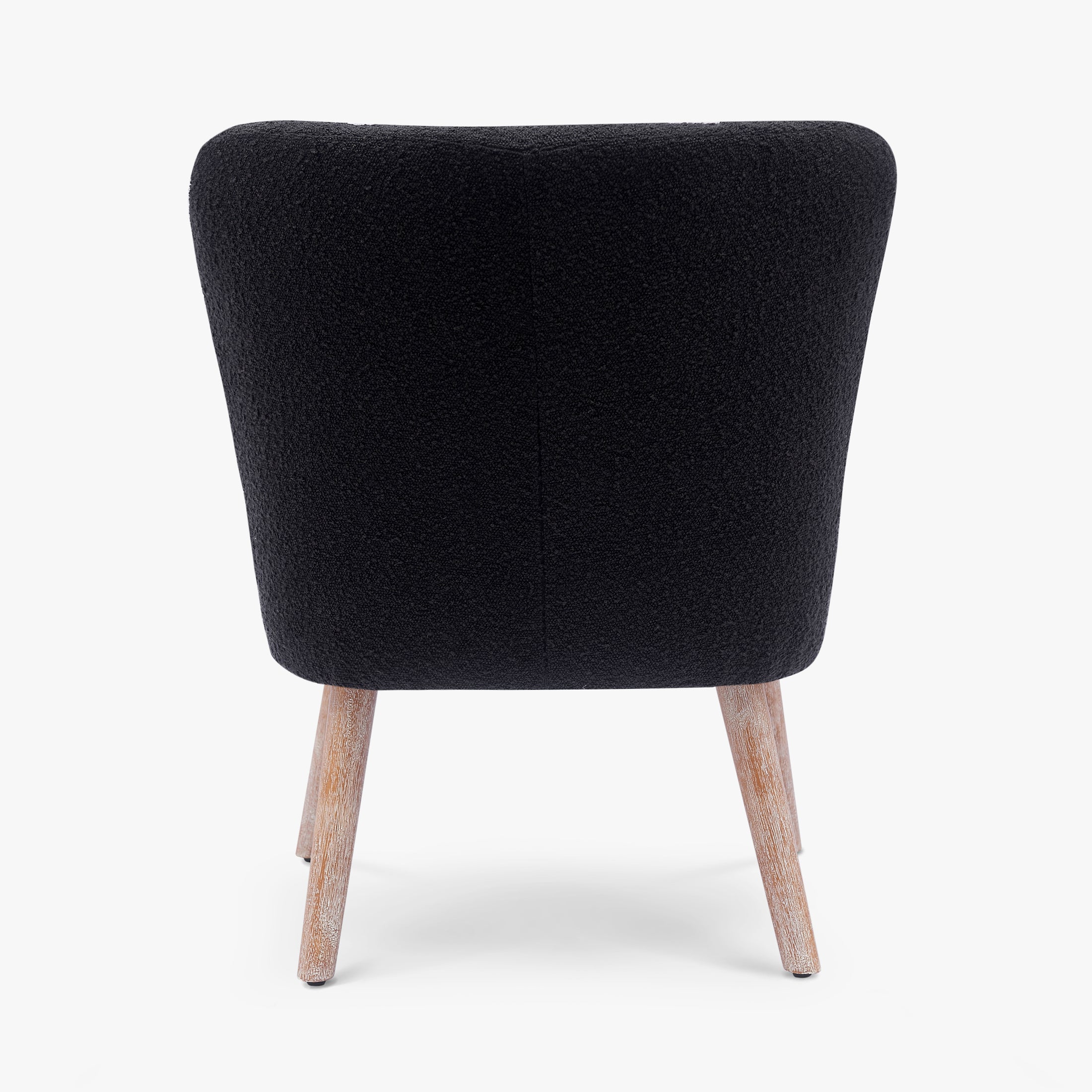 Amélie Mid-Century Boucle Accent Chair with Ottoman Foot Stool Set