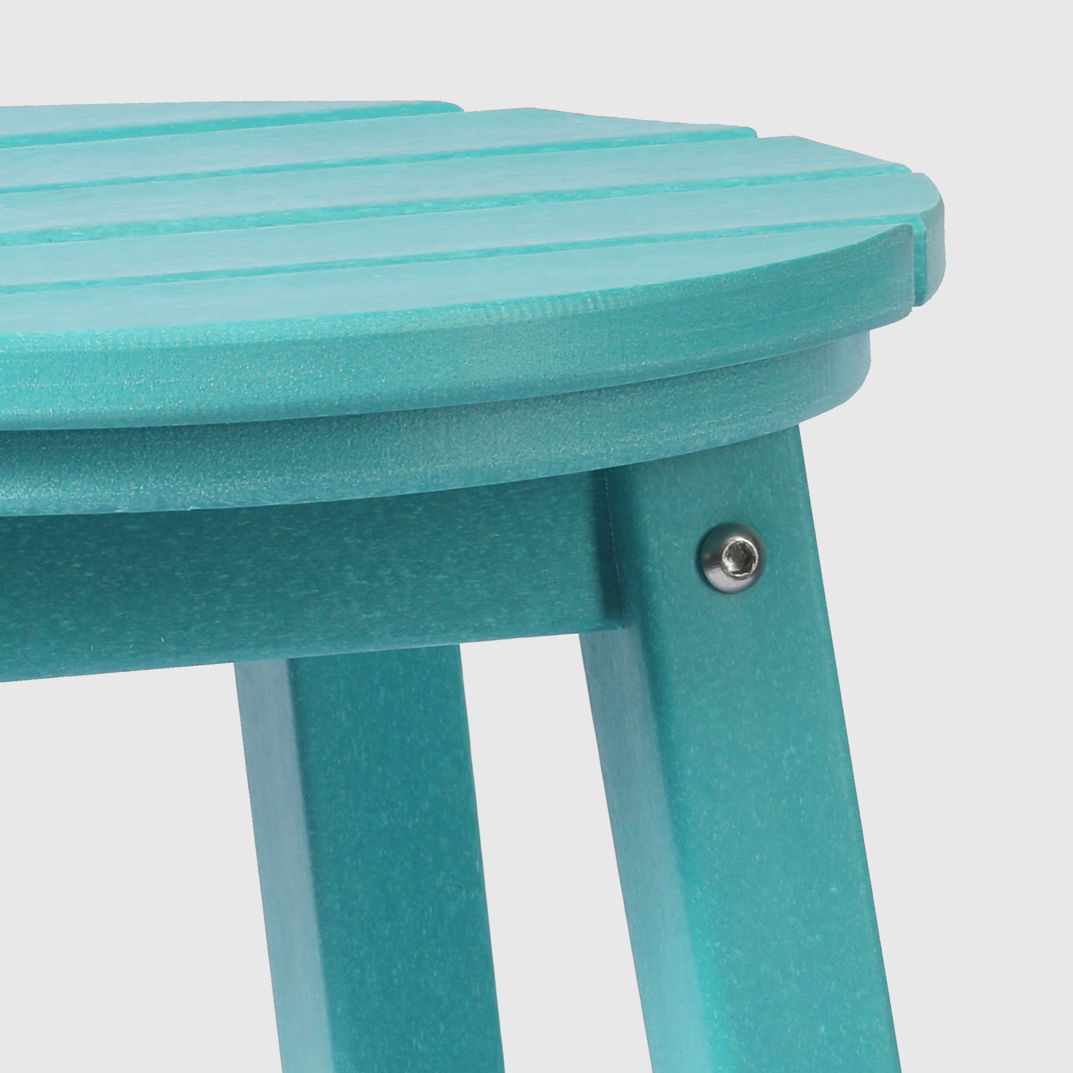 Paradise 24" HDPE Outdoor Patio Round Counter Height Bar Stool Set of 3