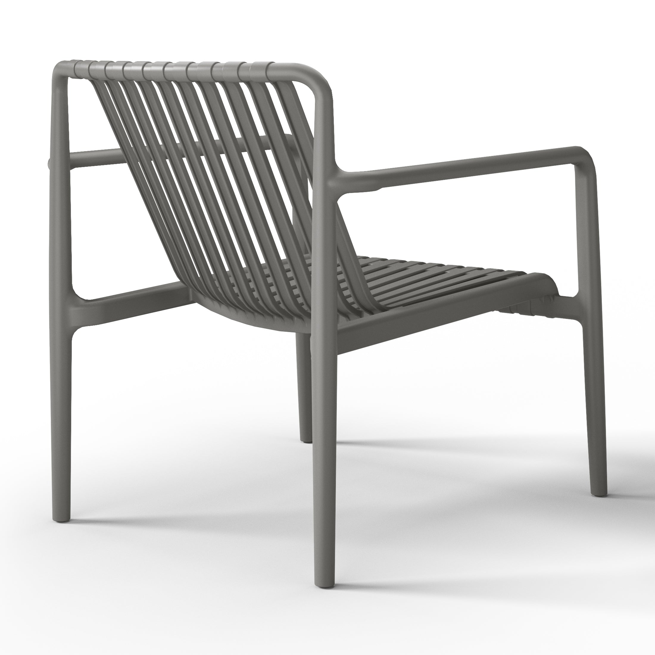 Sunshine Outdoor Modern Stackable Plastic Patio Club Armchairs (Set of 2)