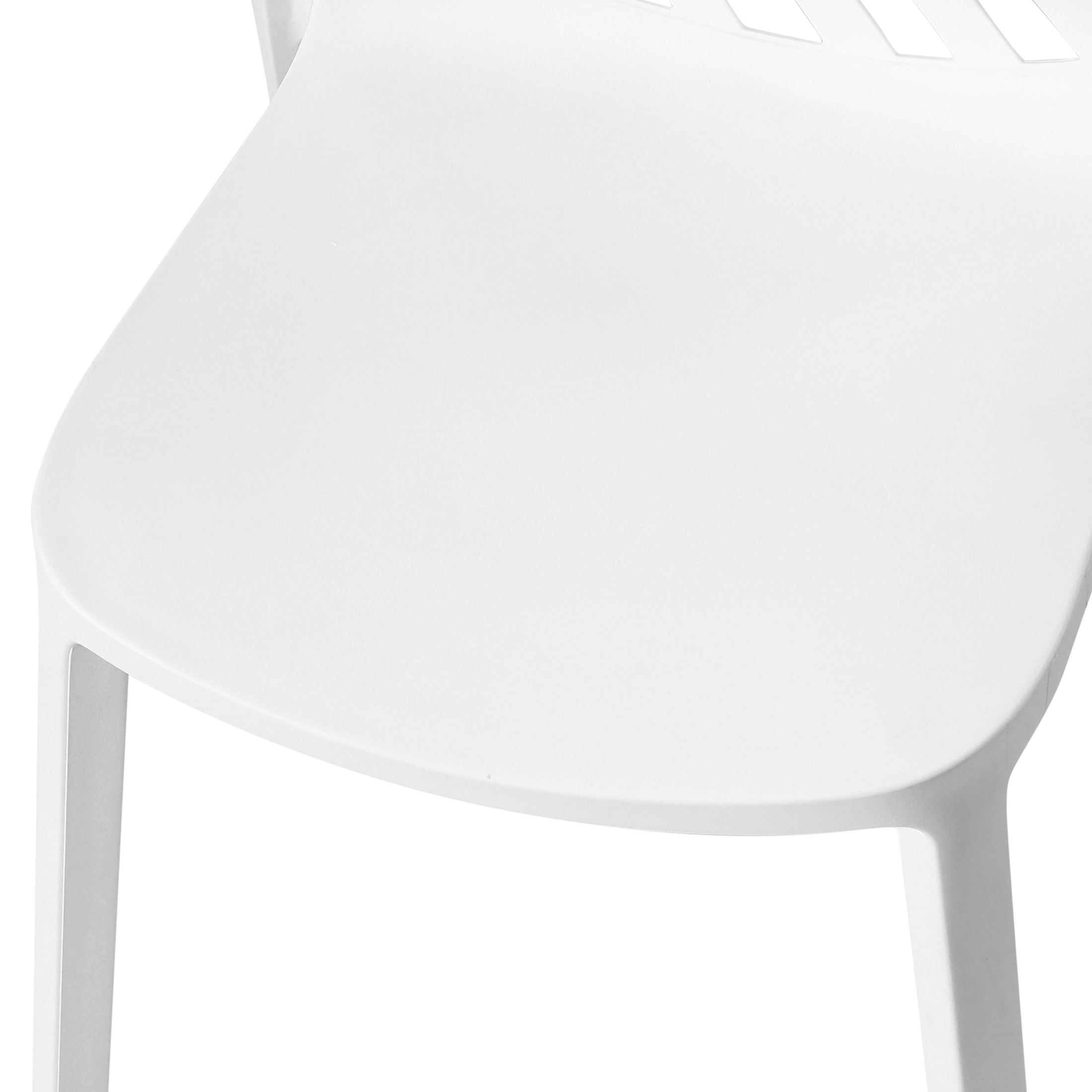 Sunshine Outdoor Modern Stackable Polypropylene Plastic Patio Bistro Dining Side Chairs (Set of 2)