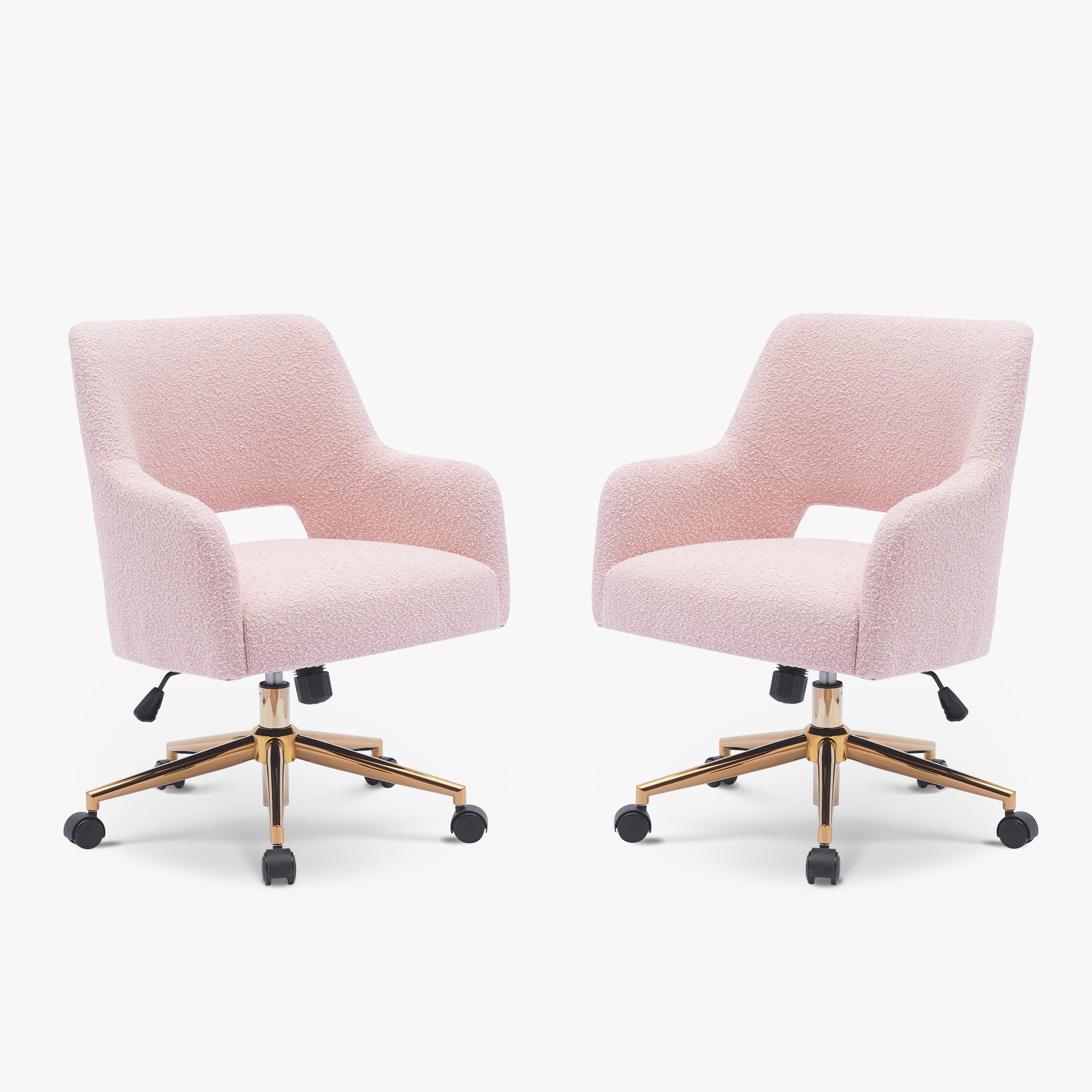 Amélie Mid-Century Modern Swivel Office Vanity Chair with Wheels