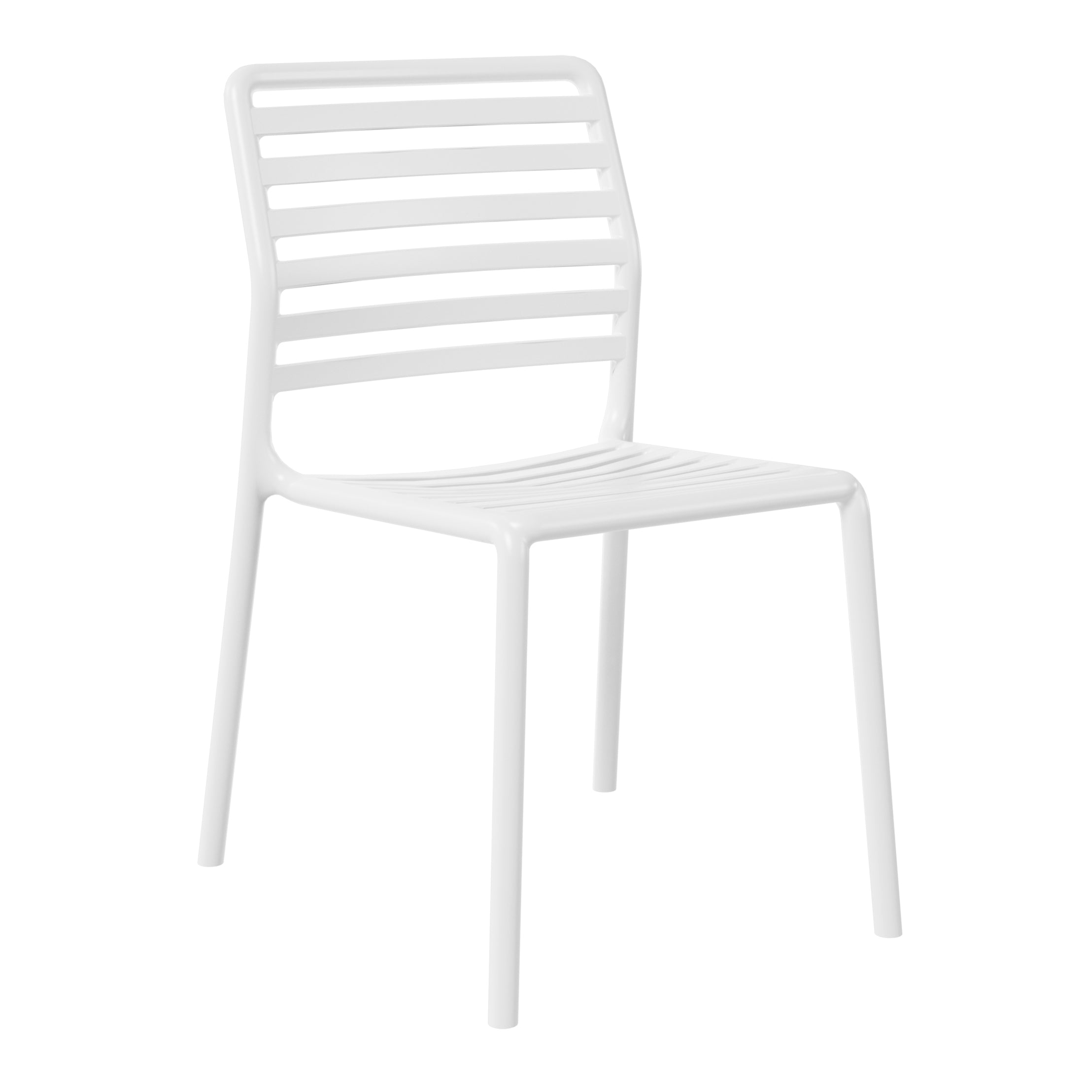Sunshine Outdoor Stackable Polypropylene Plastic Resin Dining Side Chairs (Set of 2)