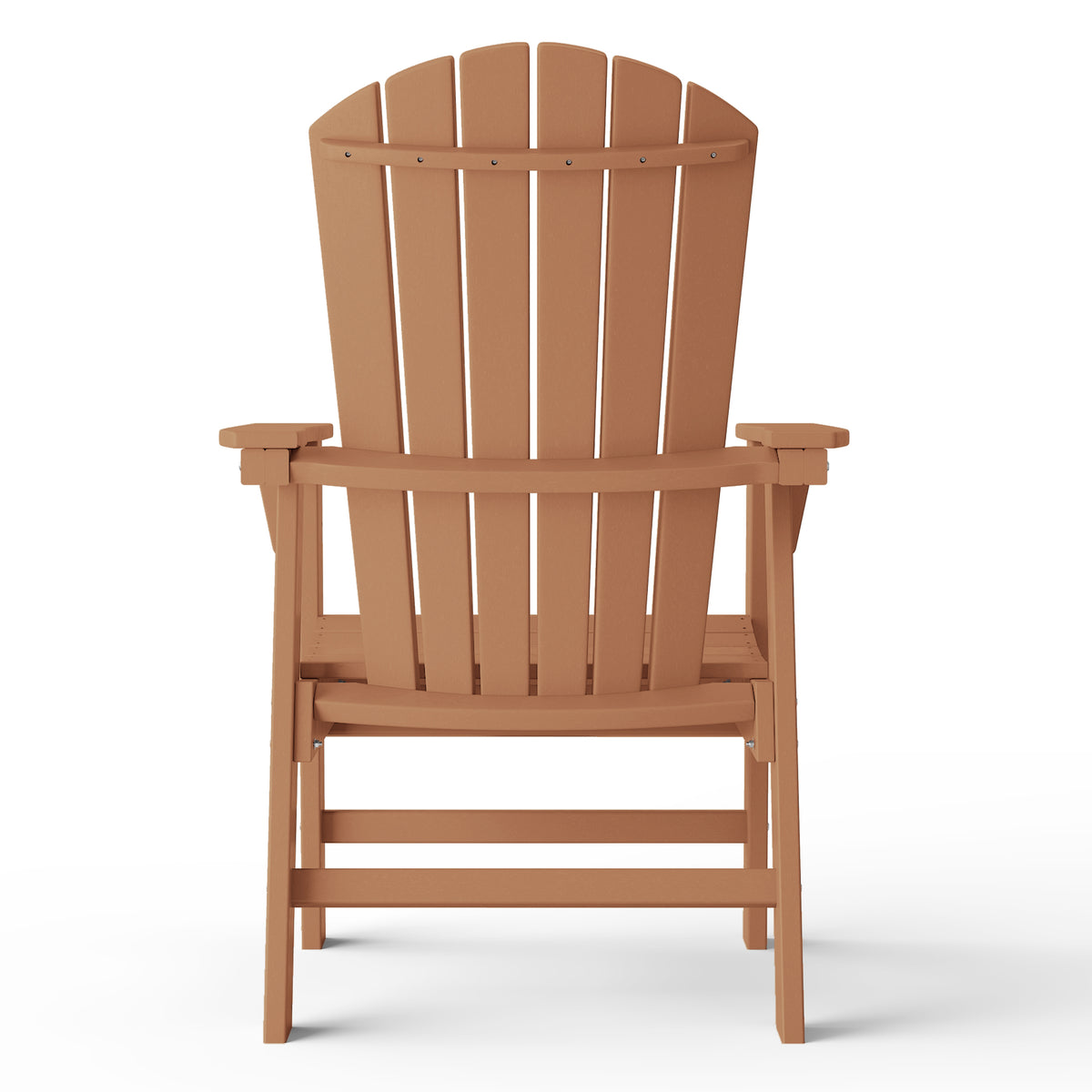 Portside Outdoor Patio Shell-back Adirondack Dining Chair Weather Resistant