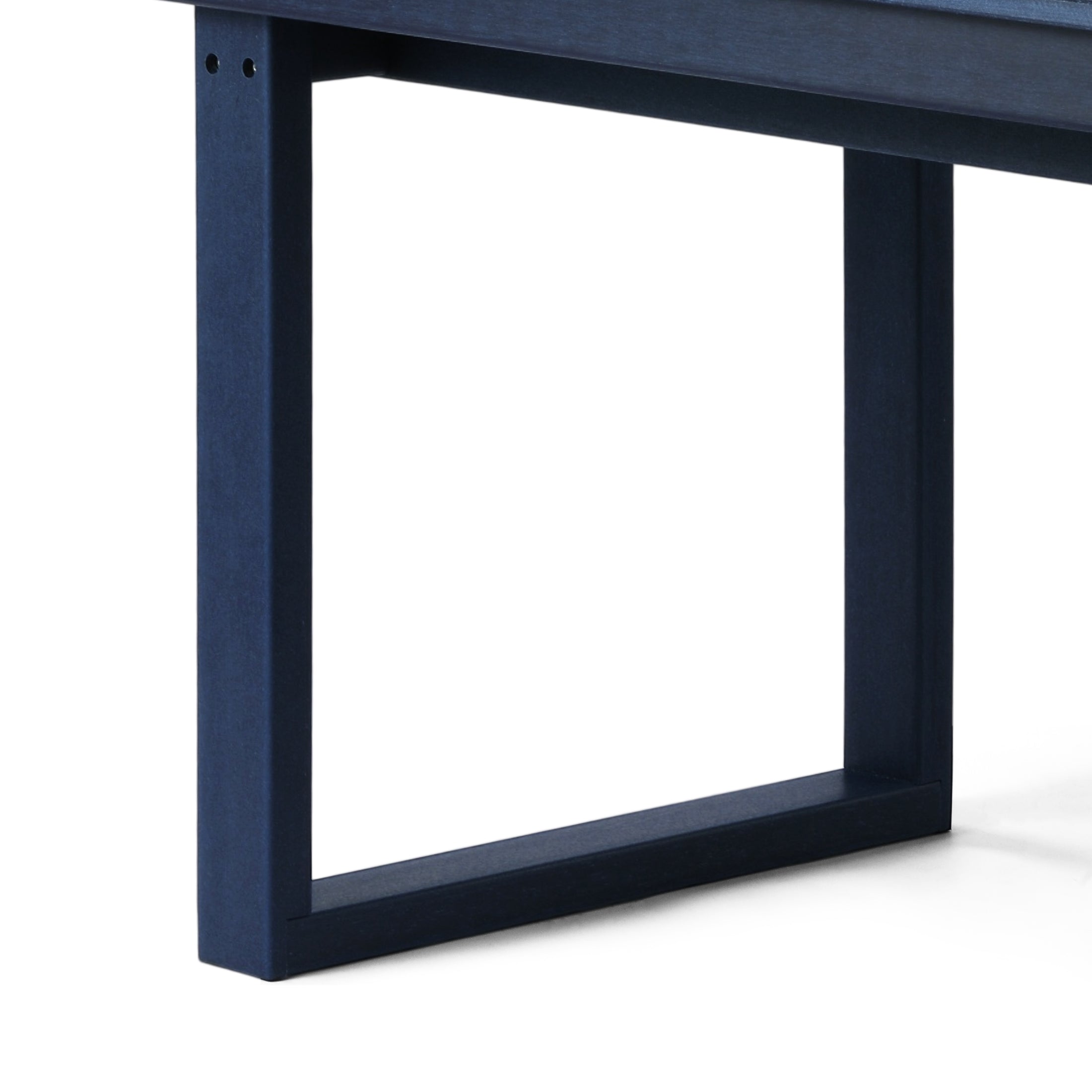 Cambria 68" Outdoor HDPE Modern Rectangular Patio Dining Table With Umbrella Hole