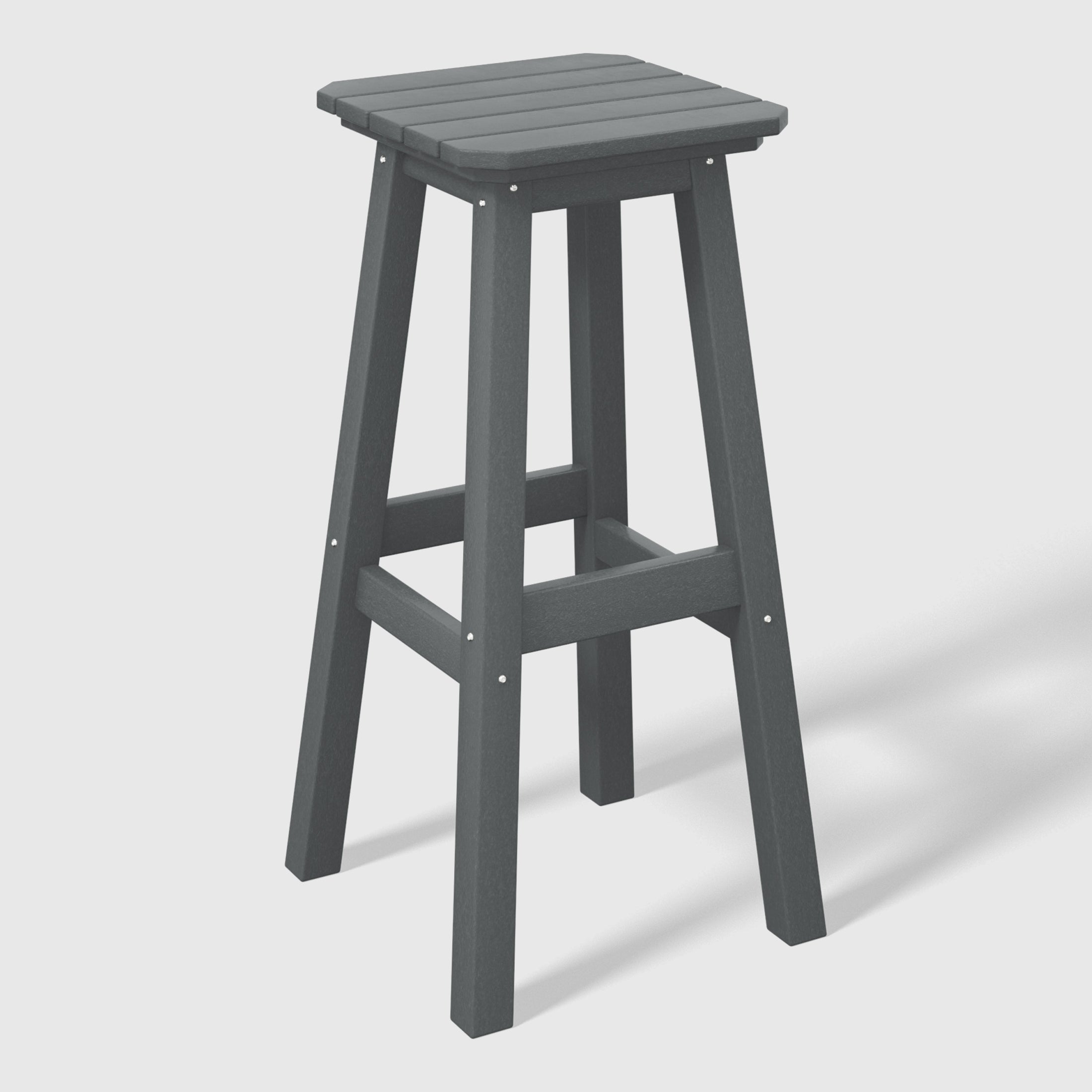 Paradise 29" HDPE Outdoor Patio Square Bar Stools (Set of 2)