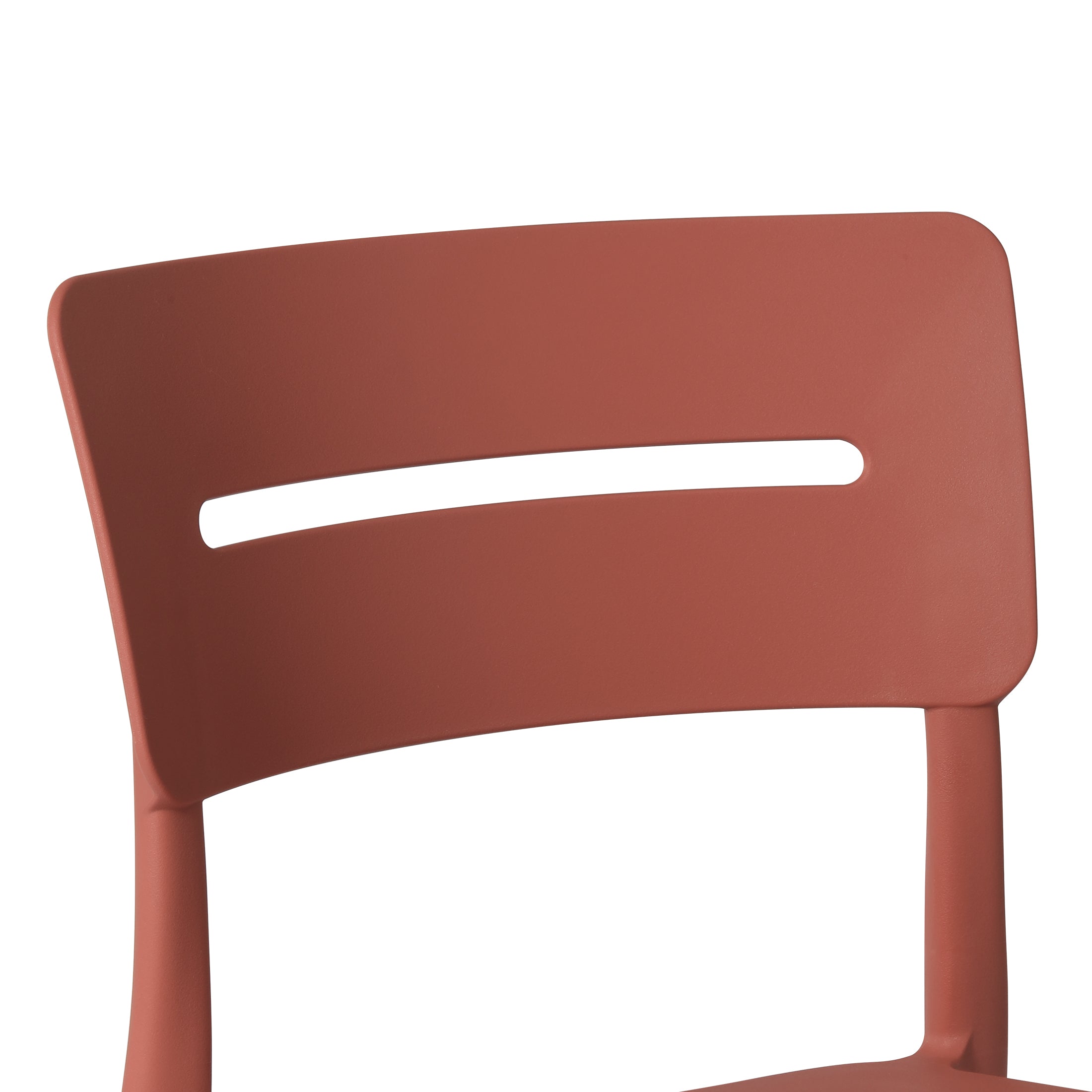 Sunshine Outdoor Modern Stackable Plastic Patio Dining Chairs (Set of 2)