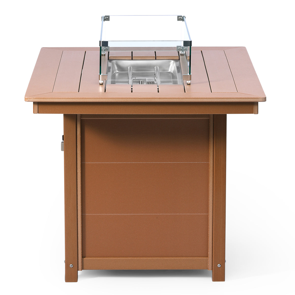 Sol 46" Modern Outdoor Patio Gas Propane Rectangular Fire Pit Table