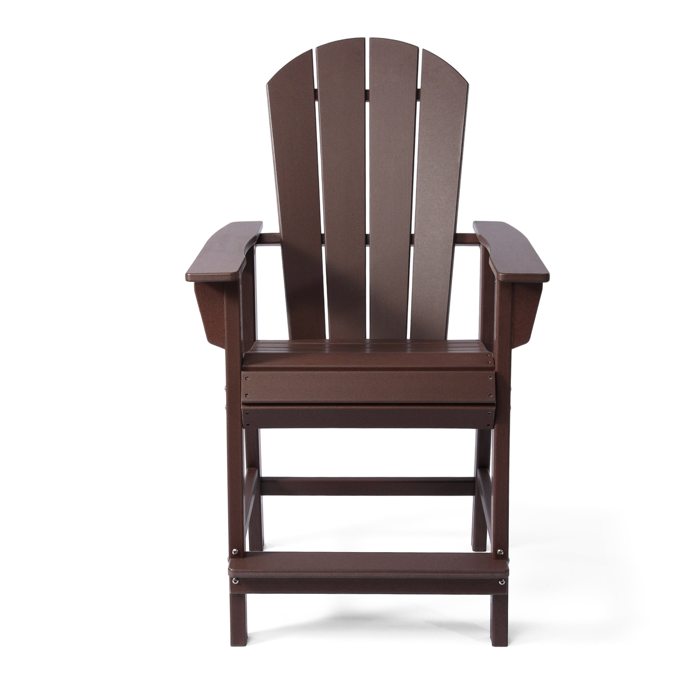 Paradise Outdoor HDPE  Tall Adirondack Counter Height Bar Chair With Cup Holder