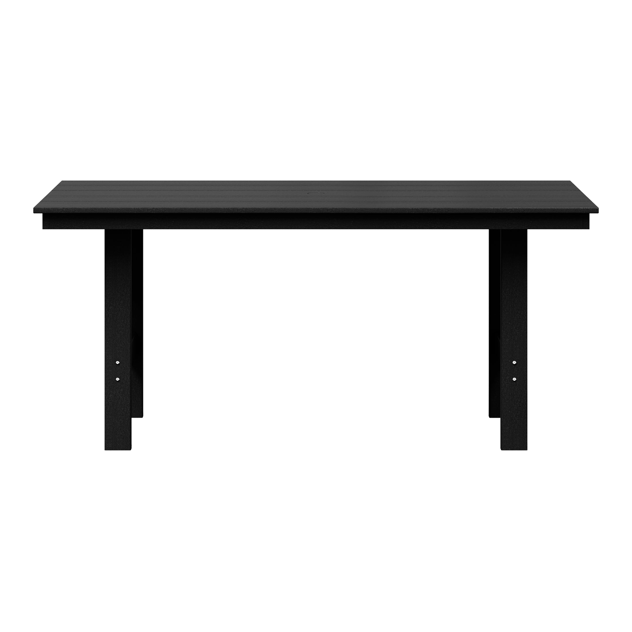 Palms Outdoor Modern HDPE 66" Wide Rectangle Patio Dining Table for 6