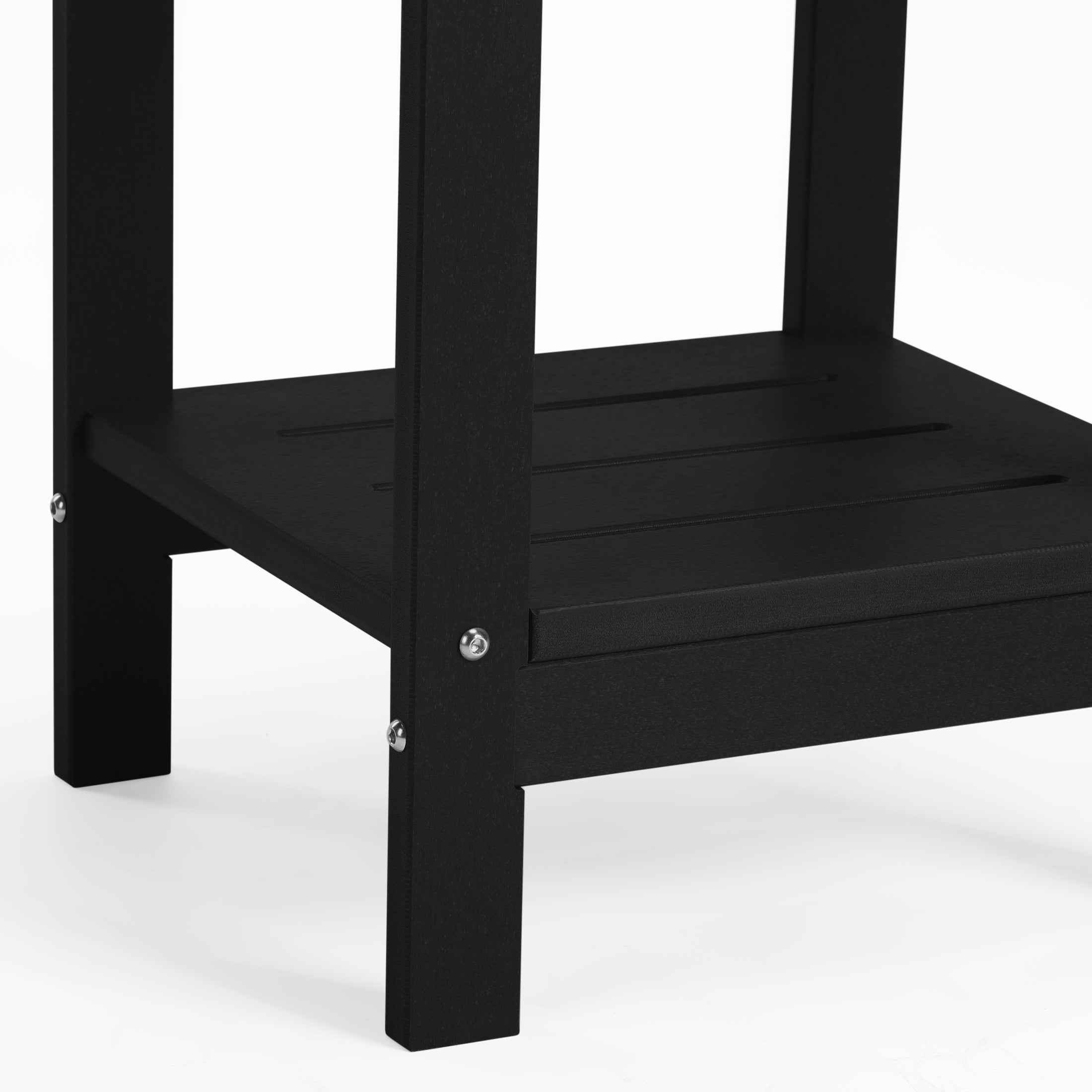 Lago 2-Tier Outdoor HDPE Modern Adirondack Square Patio Side Table