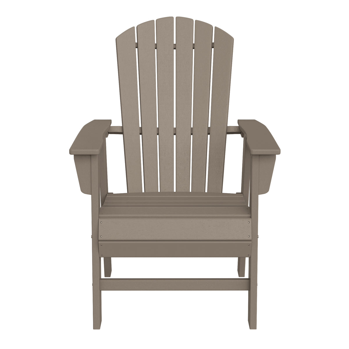 Portside Outdoor Patio Shell-back Adirondack Dining Chair Weather Resistant