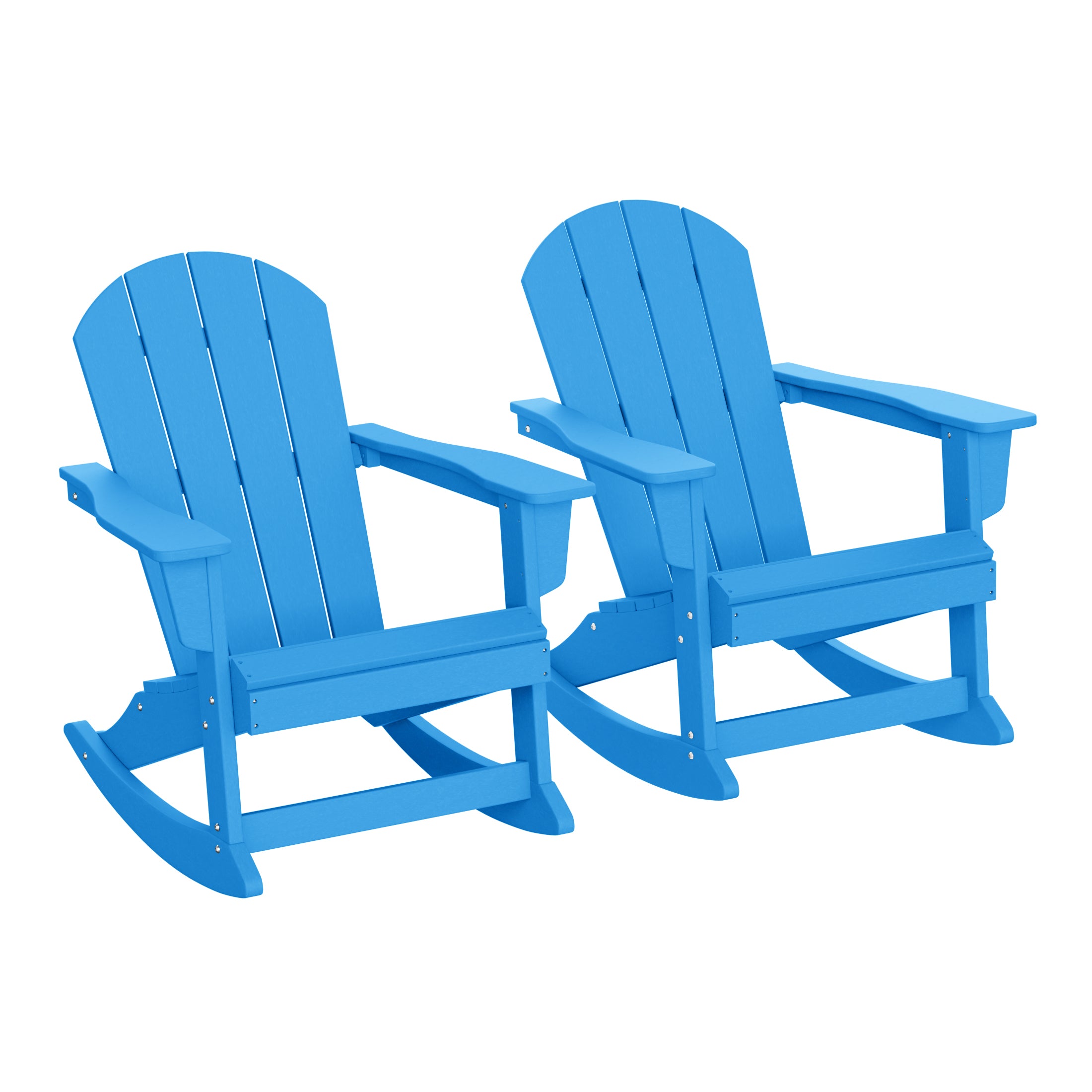Paradise 2 piece set Outdoor / Patio Poly Adirondack rocking chairs ( 2 seater )
