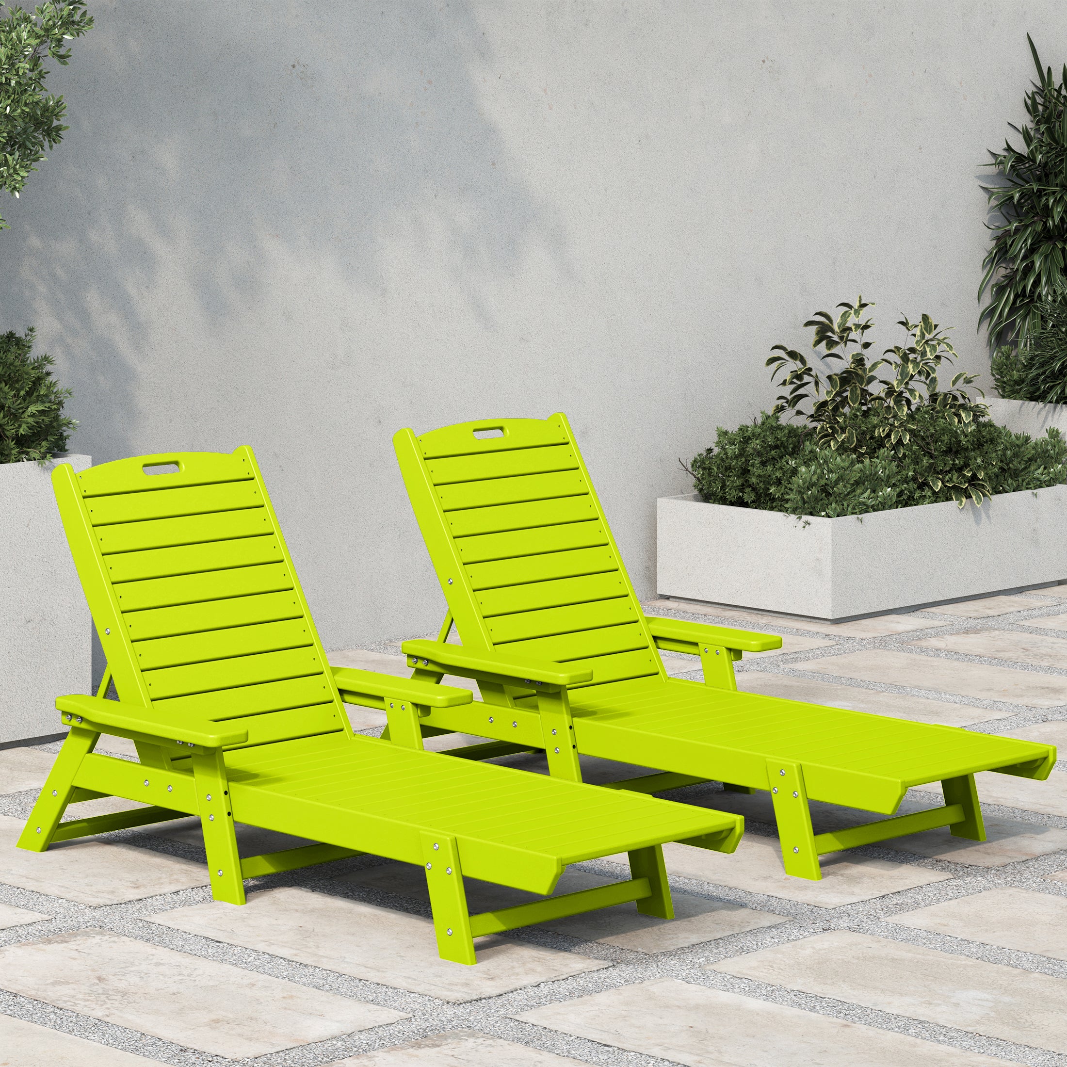 Paradise Poly Reclining Chaise Lounge (Set Of 2)