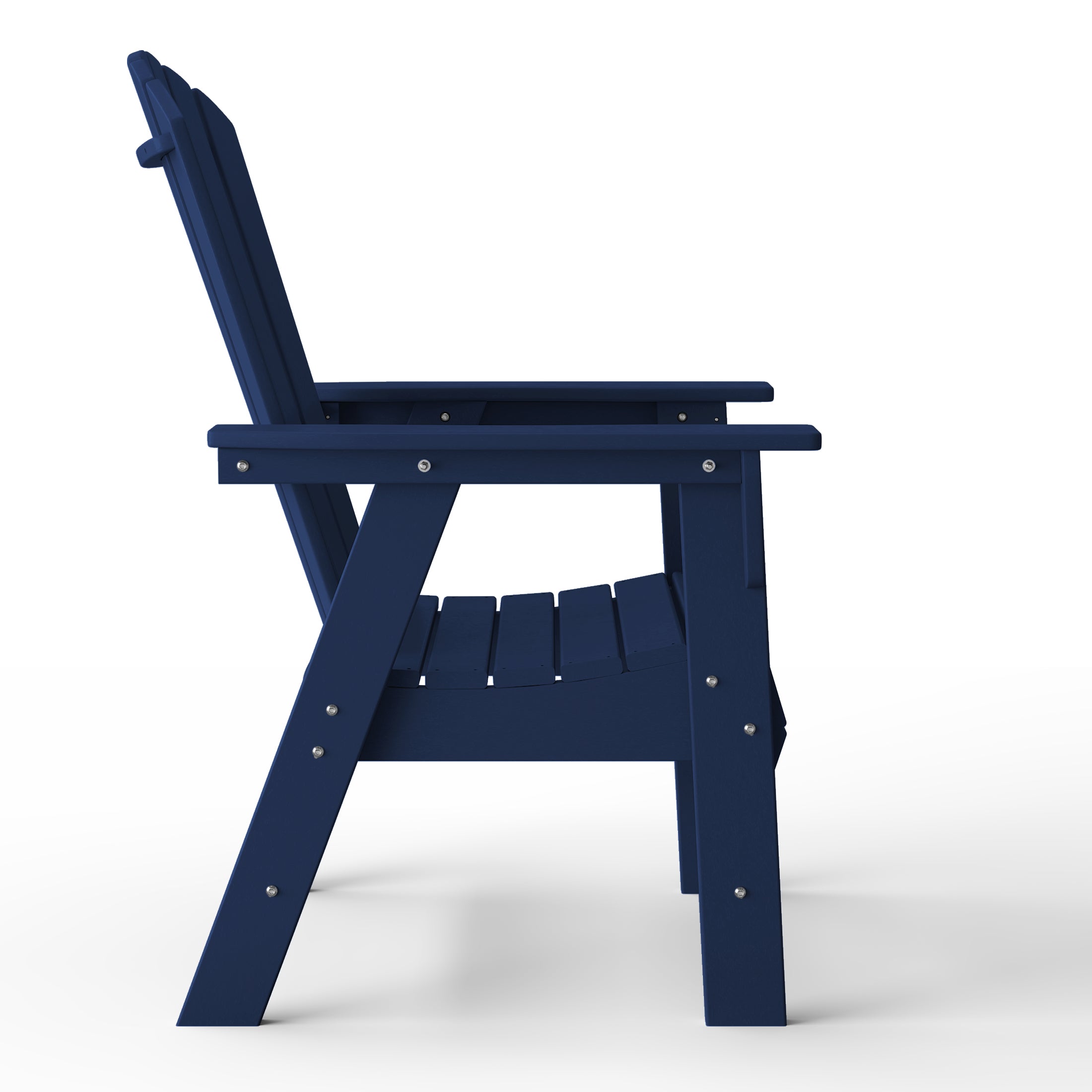 Portside Outdoor Modern HDPE Adirondack Patio Dining Chairs (Set of 2)