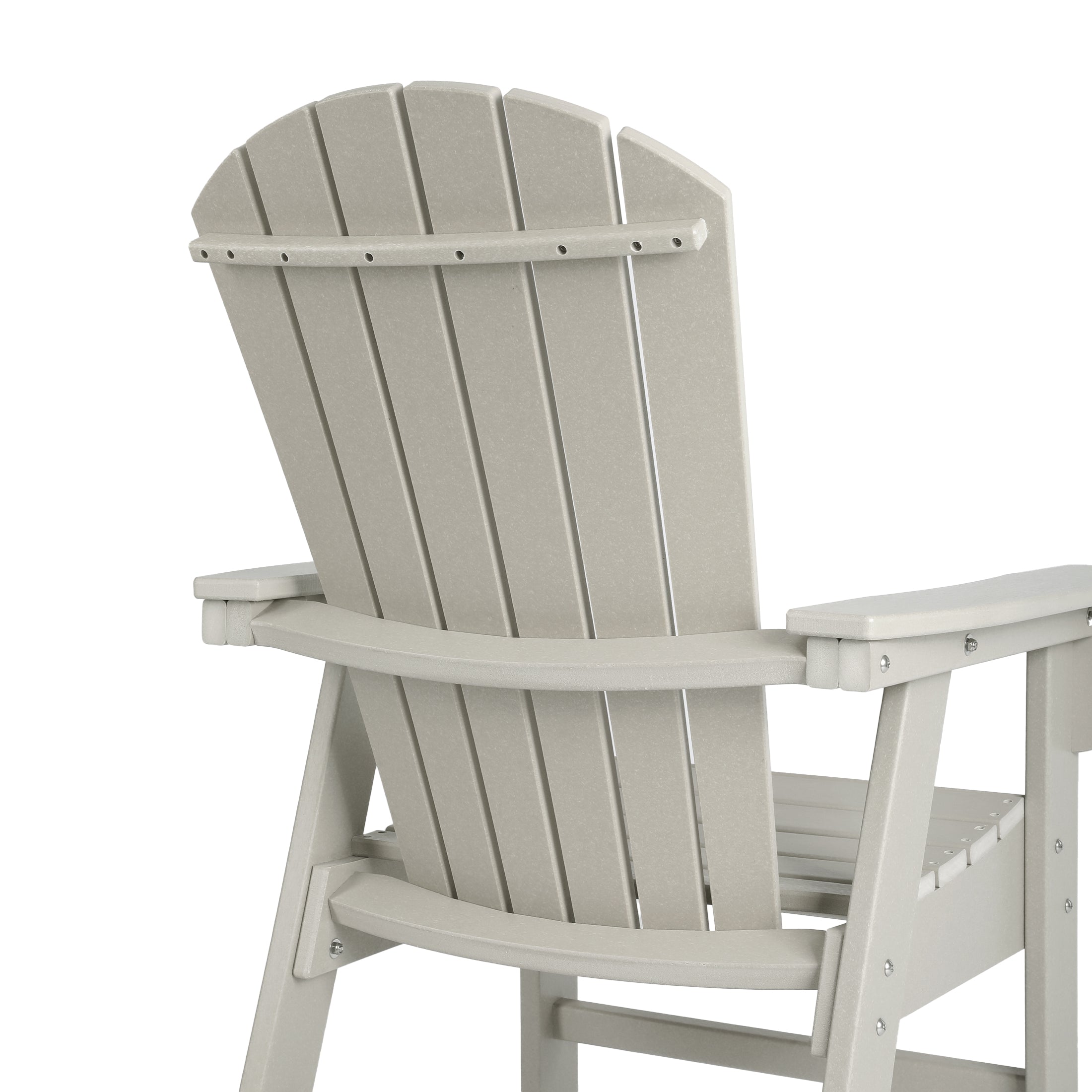 Portside Outdoor Modern HDPE Adirondack Patio Dining Chairs (Set of 2)