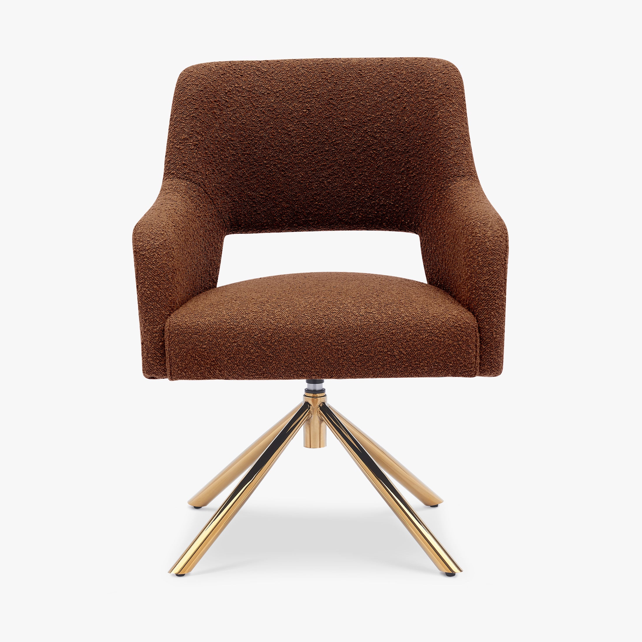 Amélie Mid-Century Modern Wide Boucle Swivel Accent Arm Chair (Set of 2)