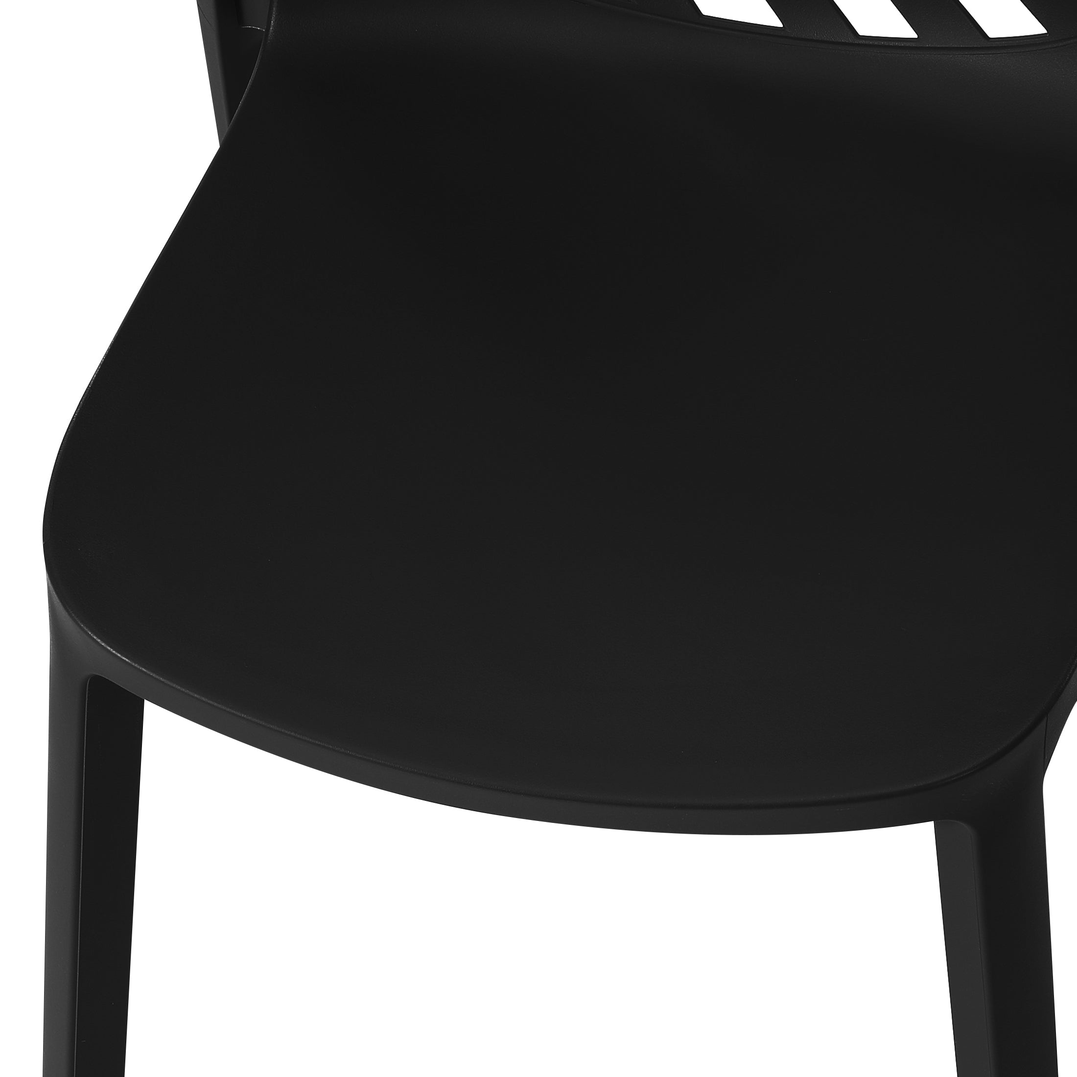 Sunshine Outdoor Modern Stackable Polypropylene Plastic Patio Bistro Dining Side Chairs (Set of 2)