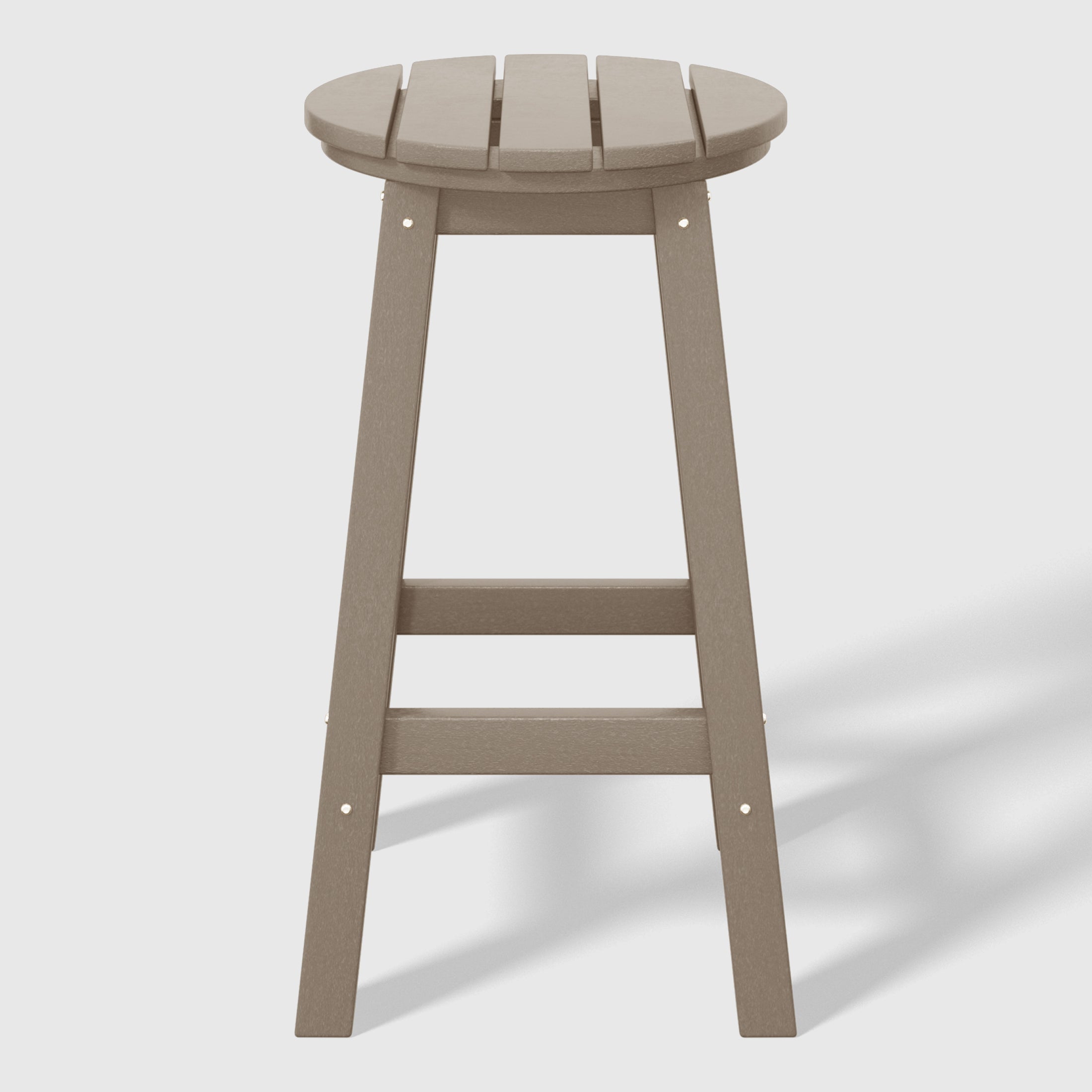 Paradise 24" HDPE Outdoor Patio Round Counter Height Bar Stool Set of 2