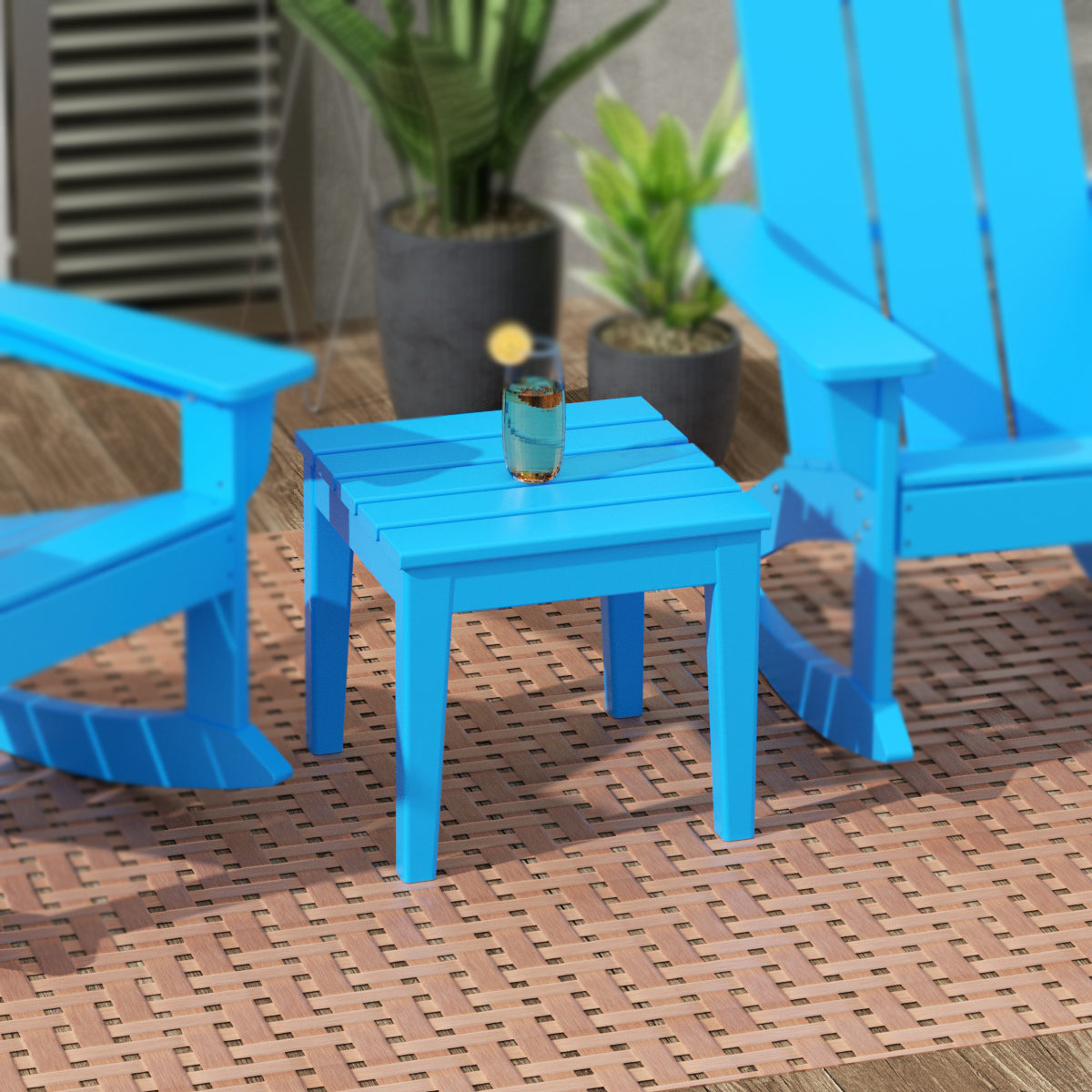 Palms Outdoor Patio Modern Adirondack Side Table