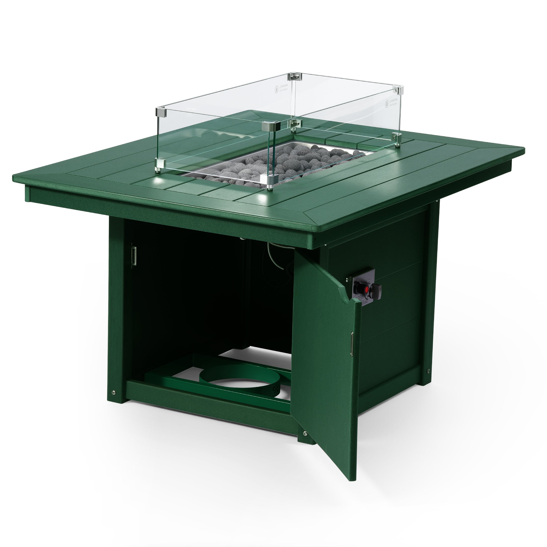 Sol 46" Modern Outdoor 55,000 BTU Patio Gas Propane Rectangle Deck Fire Pit Table