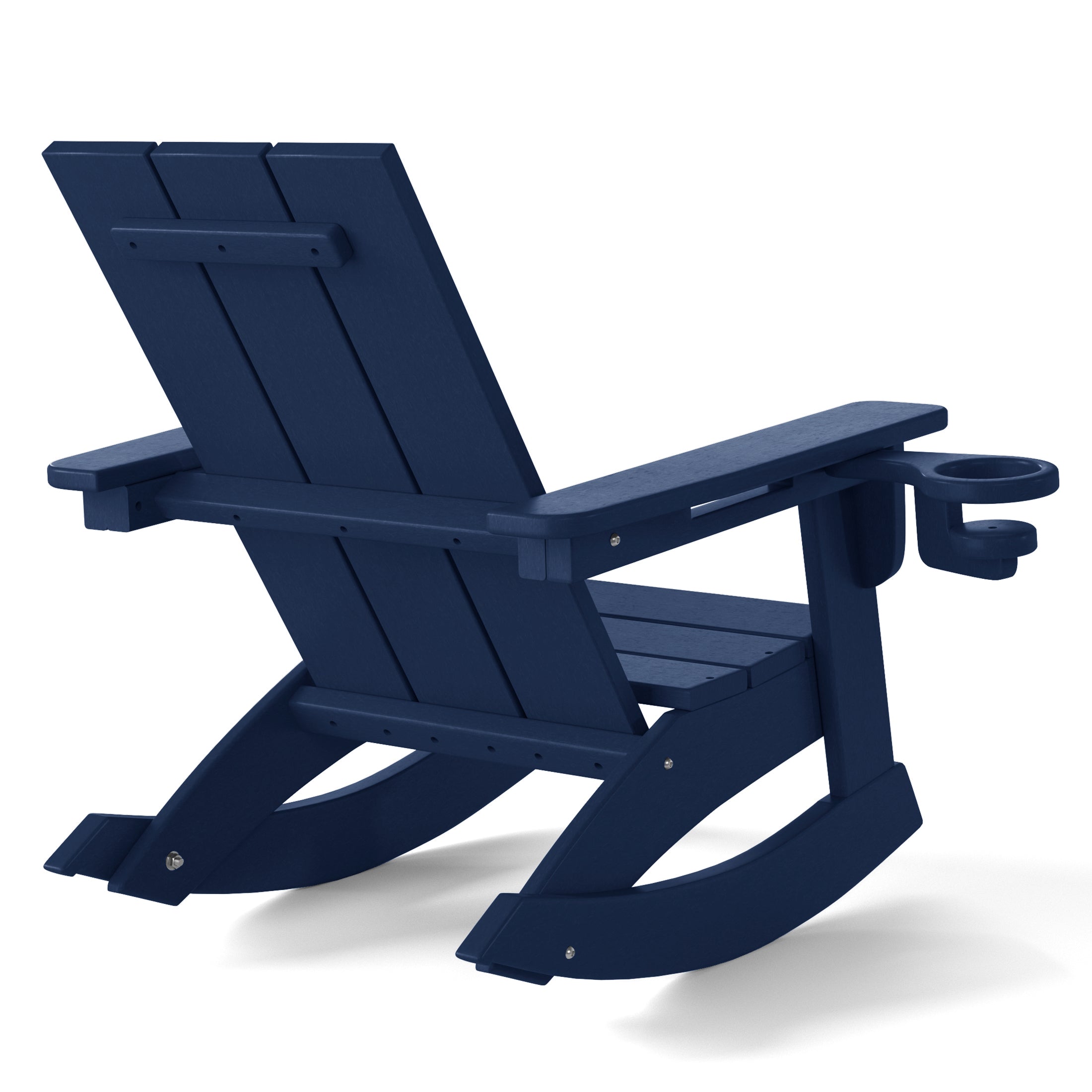 Palms Outdoor HDPE Plastic Preschool Toddler Modern Adirondack Rocking Chairs (Set of 2)