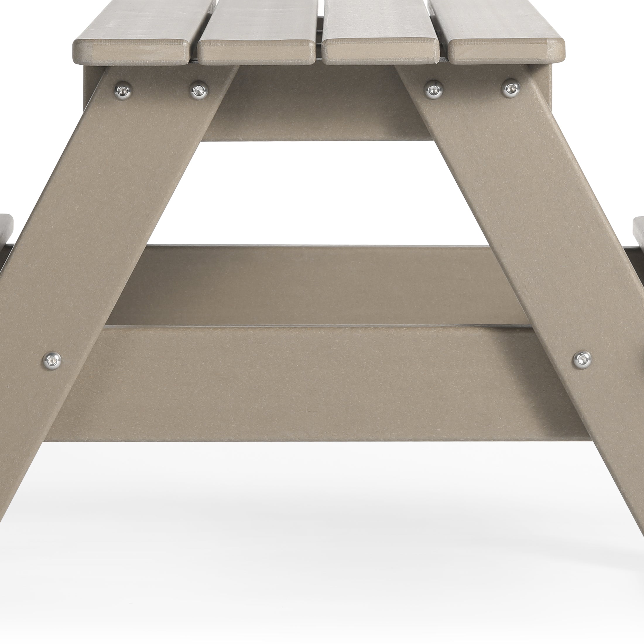 Paradise Outdoor Patio Kids HDPE Plastic Picnic Bench Table