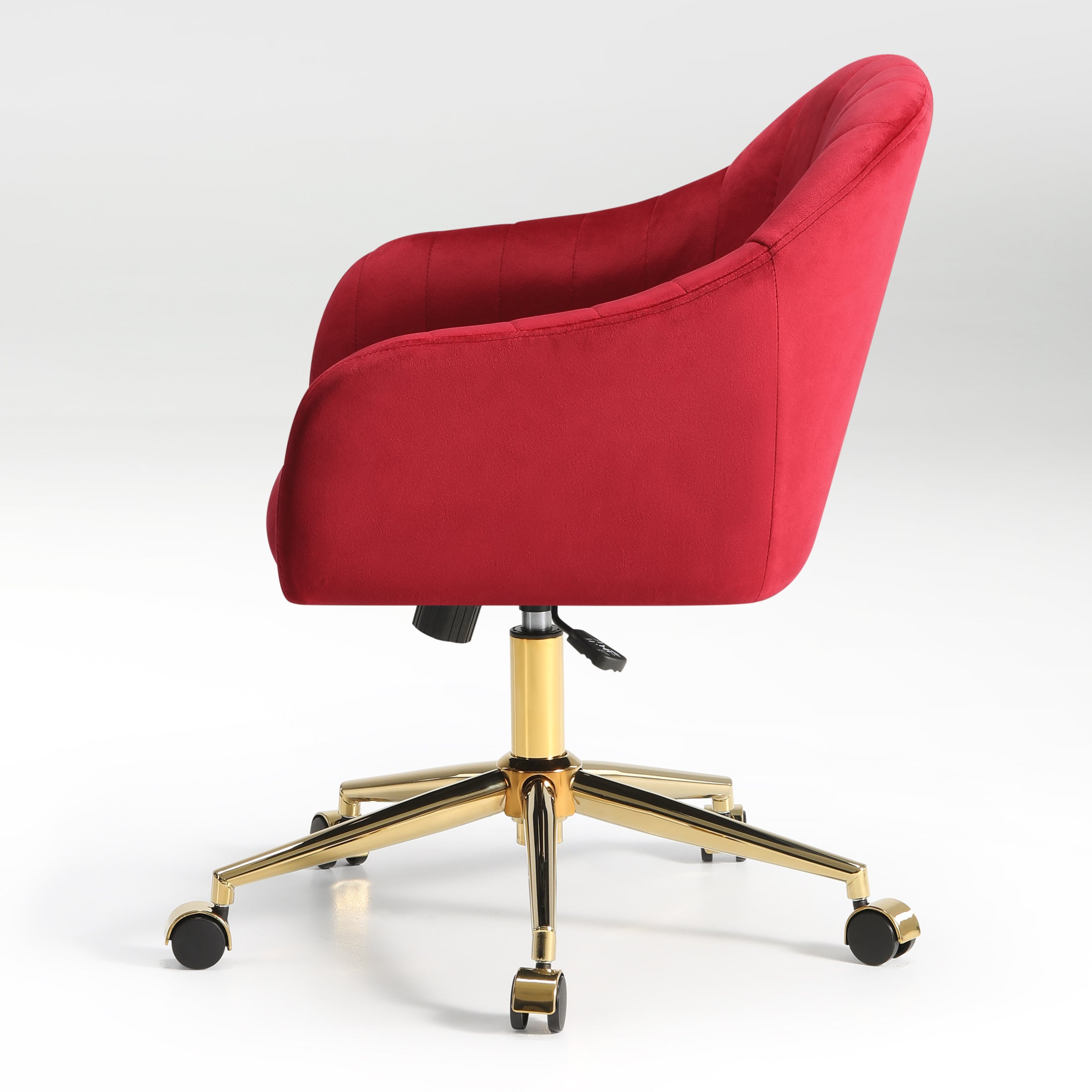 Alaia Upholstered Velvet Swivel Vanity Office Chair With Wheels