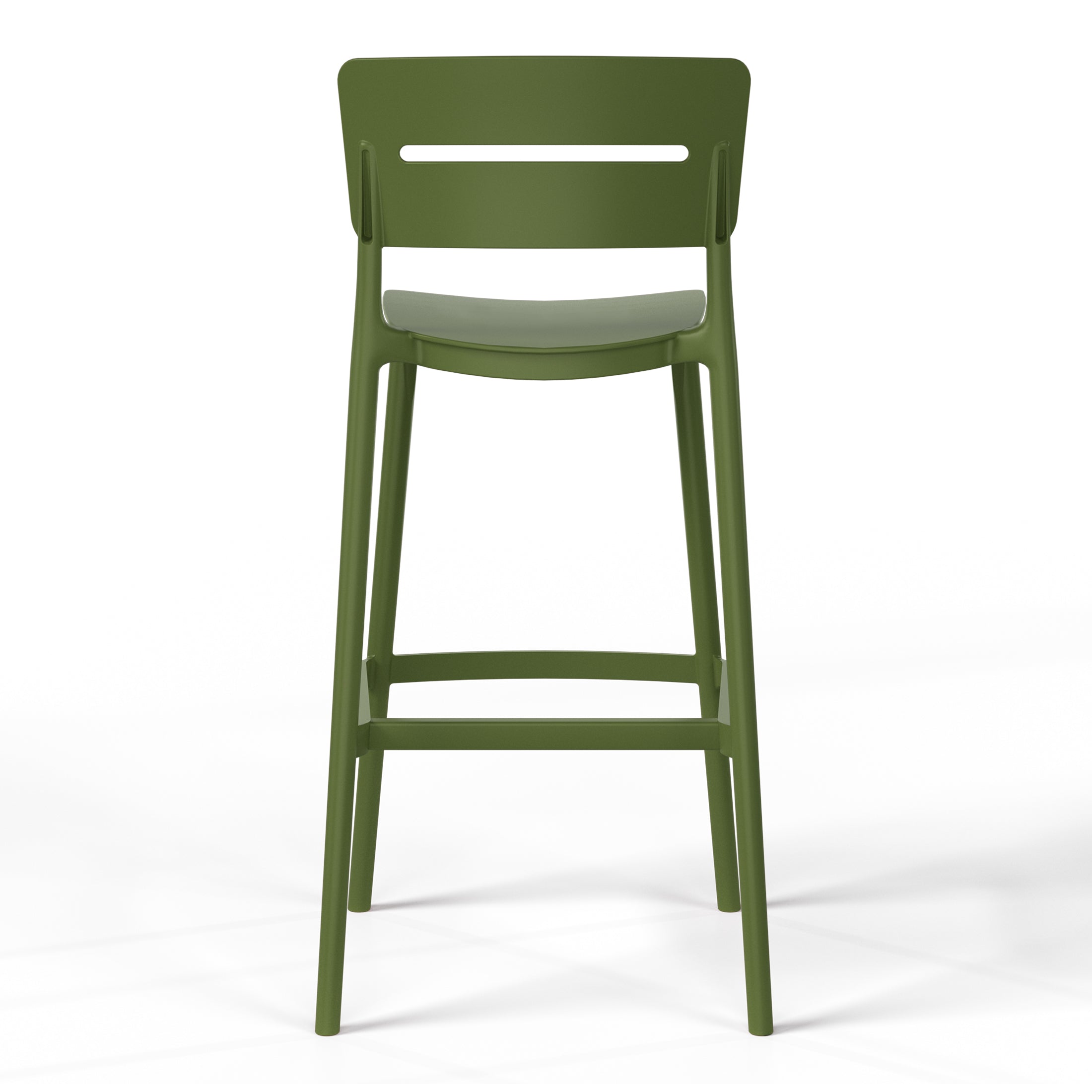 Sunshine Stackable Polypropylene Resin Plastic Outdoor Patio Bar Stools (Set of 2)