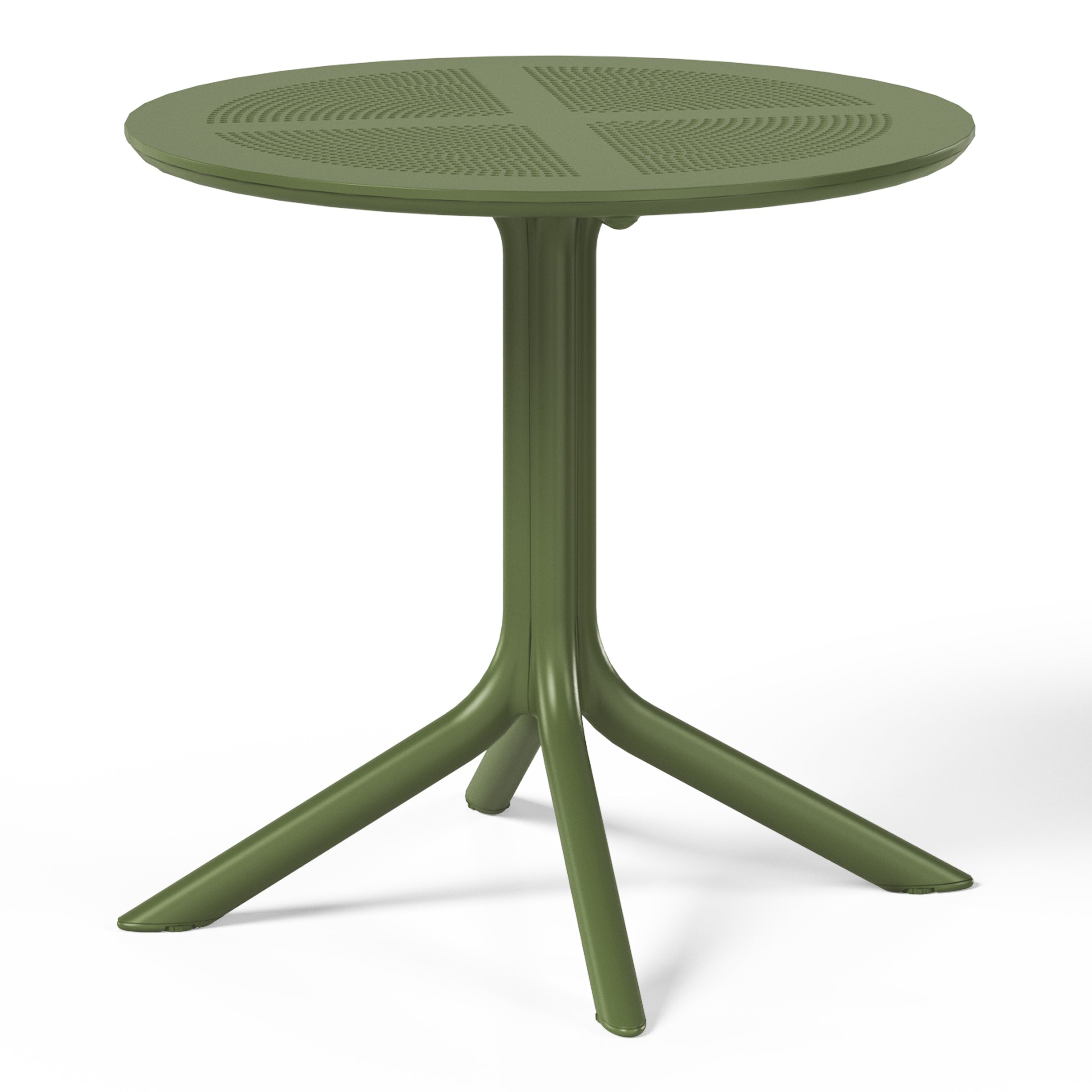 Sunshine Modern 5-Piece Resin Round Patio Dining Table Set with Stackable Patio Dining Chairs